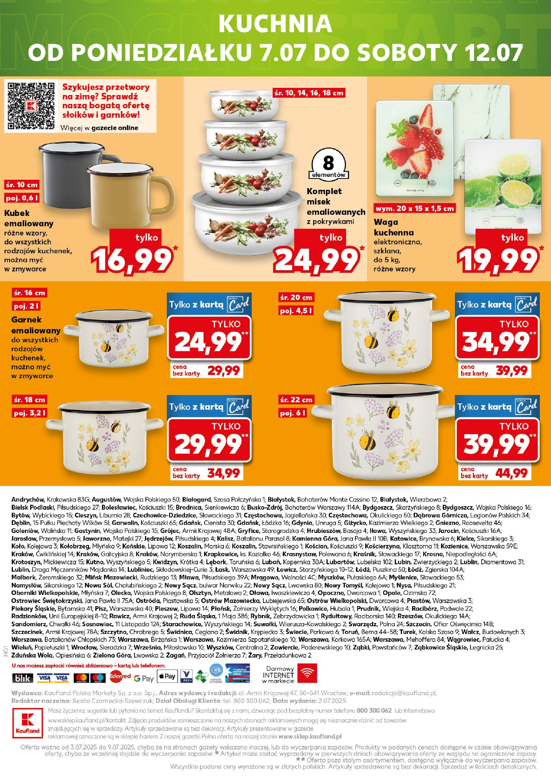 Kaufland gazetka - Mega okazje od 03.07.2025 - od jutra PDF | Strona: 20 | Produkty: Karta, Parasol, Waga, Garnek