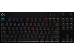 LOGITECH G pro Lightsync Kabelgebundene RGB mechanische Gaming Tastatur mit GX Blue Switches (Clicky), RGB, DEU (Qwertz), Schwarz