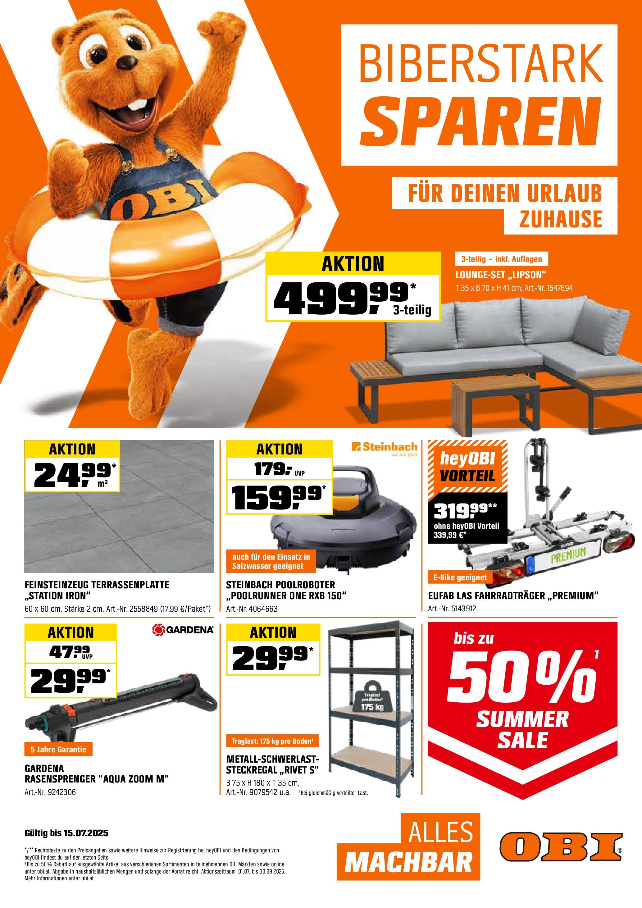 OBI Flugblatt von 01.07.2025 - Aktuelle Angebote | Seite: 1