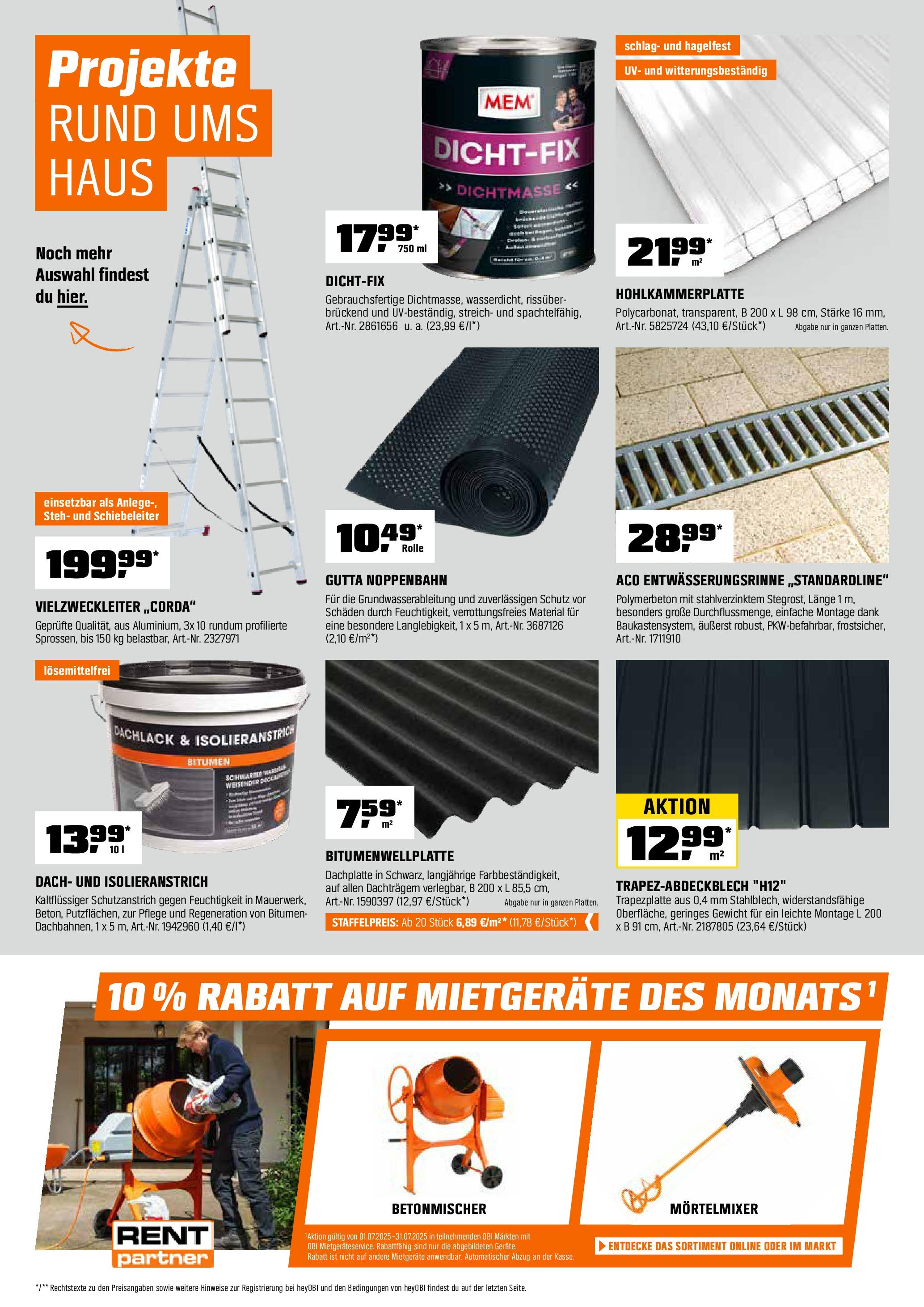 OBI Flugblatt von 01.07.2025 - Aktuelle Angebote | Seite: 14