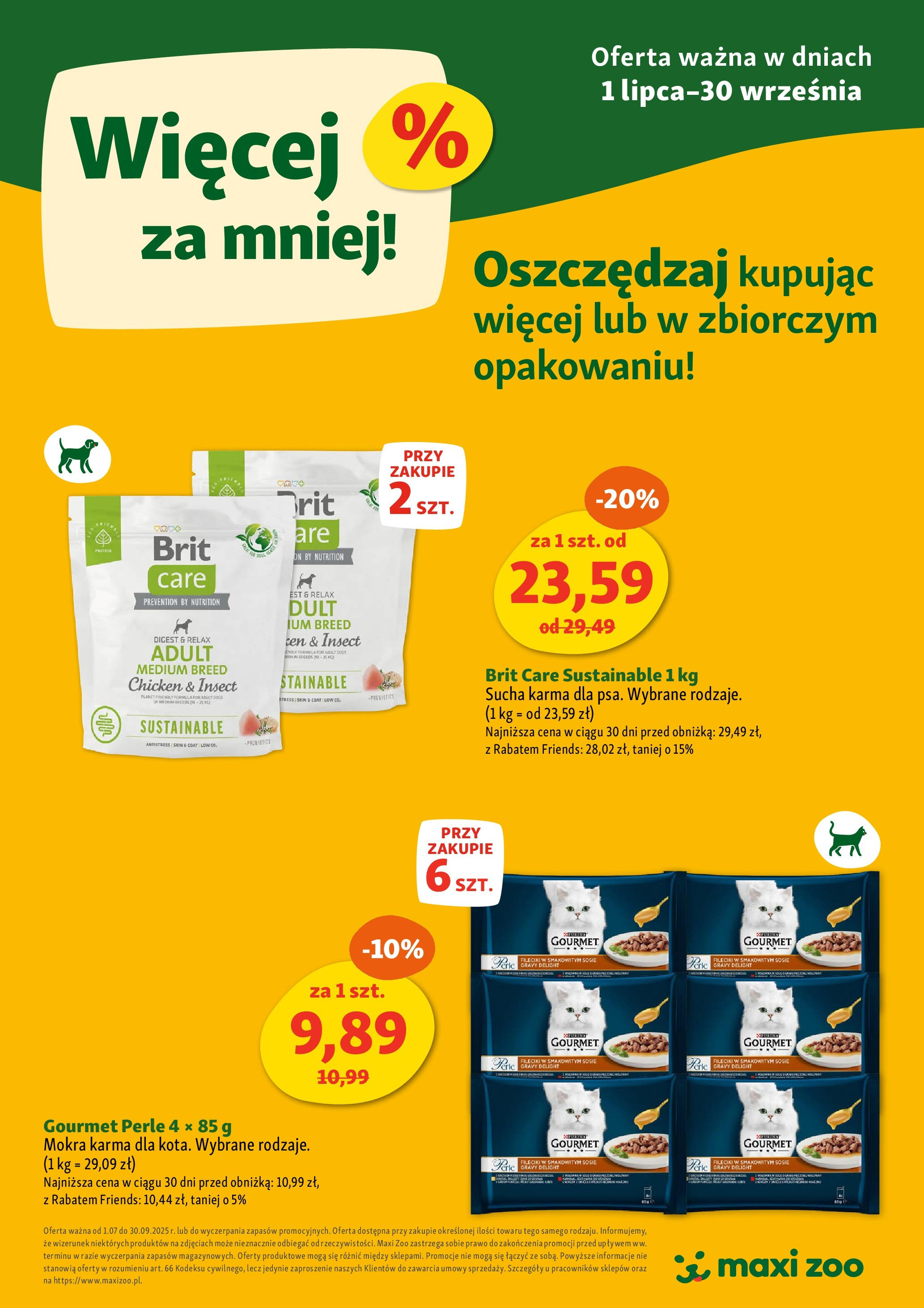 Maxi Zoo Więcej za mniej od 01.07.2025 - Nowa Gazetka - Numer strony 1