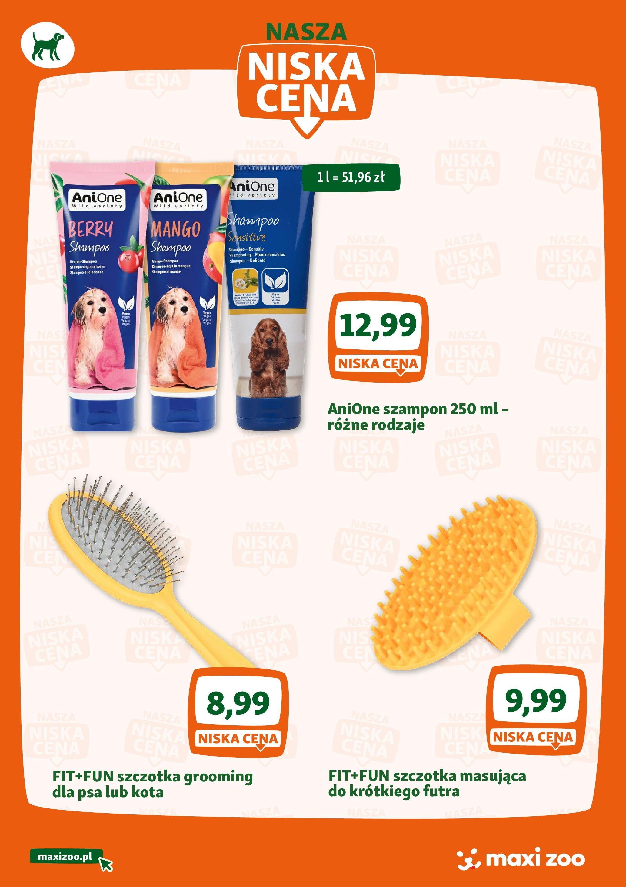 Maxi Zoo Gazetka - Nasza niska cena od (01.07.2025 - 30.09.2025) | Strona: 6 | Produkty: Mango, Szczotka, Szampon