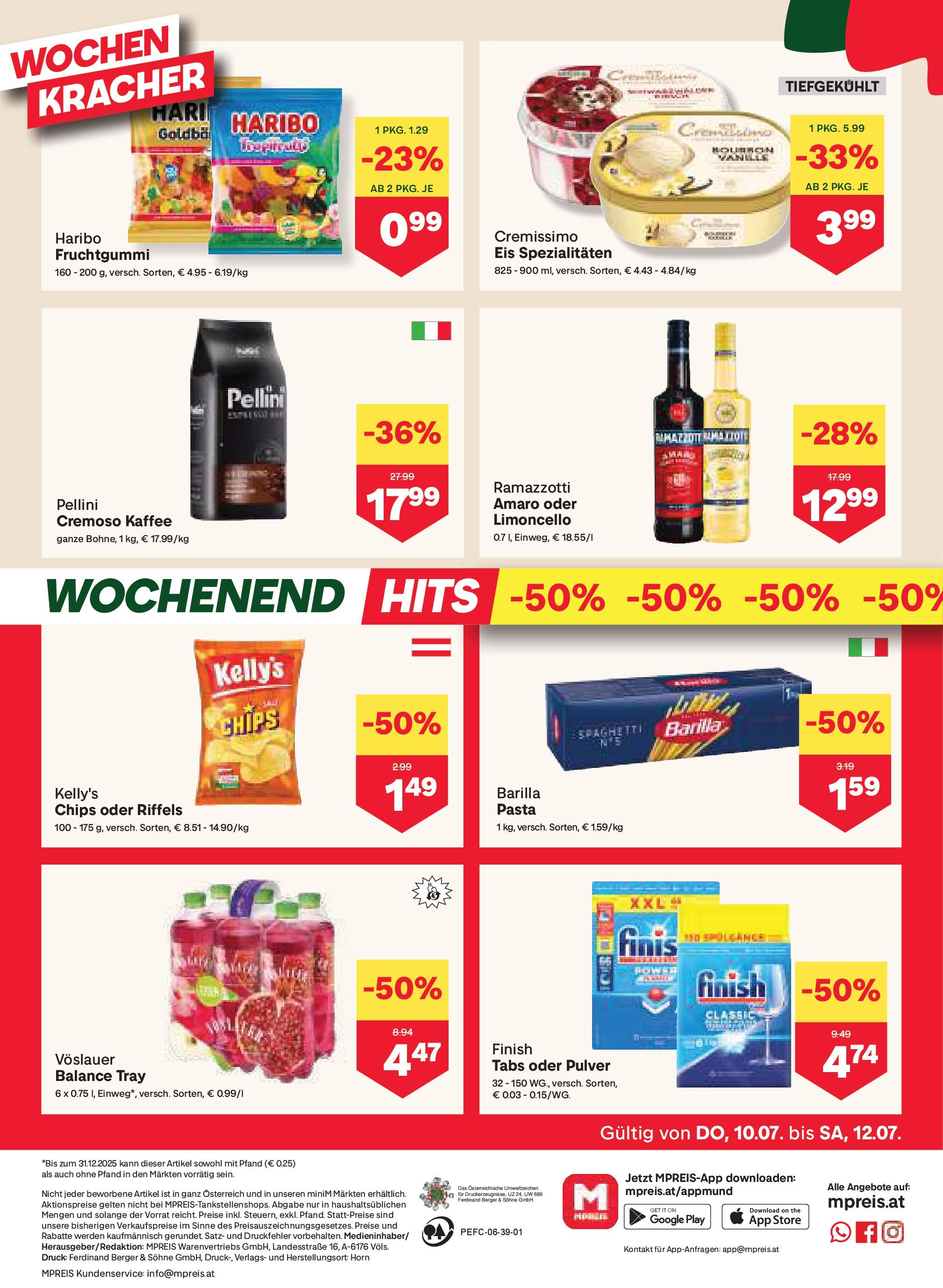 MPREIS Mittelberg von 09.07.2025 - Aktuelle Angebote | Seite: 12 | Produkte: Chips, Eis, Kaffee, Bourbon