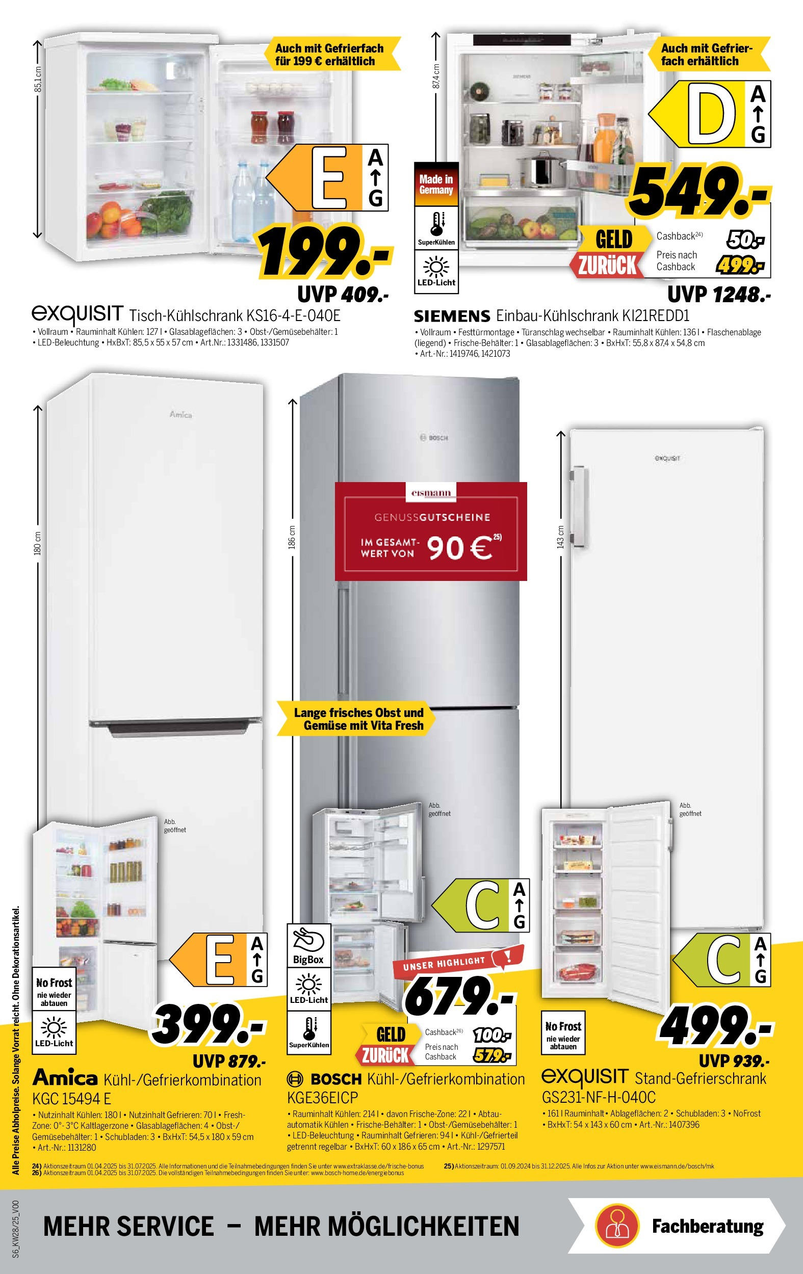 Medimax Prospekt 	 (ab 05.07.2025) zum Blättern | Seite: 6 | Produkte: Bosch, Siemens, Gemüse, Obst