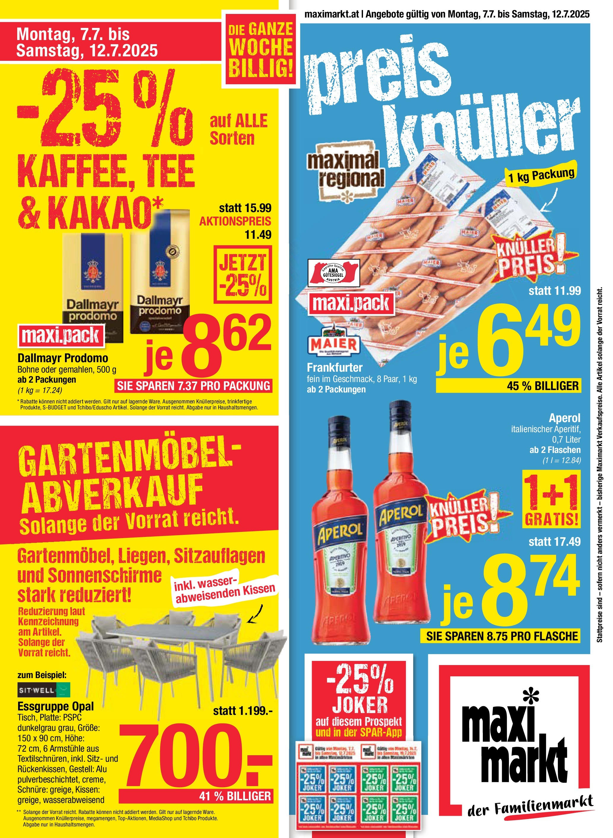  Maximarkt Flugblatt ab (07.07.2025 - 12.07.2025) - Seite 1