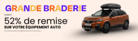 Grande braderie Jusqu'à -52% de remise sur votre équipement auto