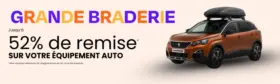 Grande braderie Jusqu'à -52% de remise sur votre équipement auto