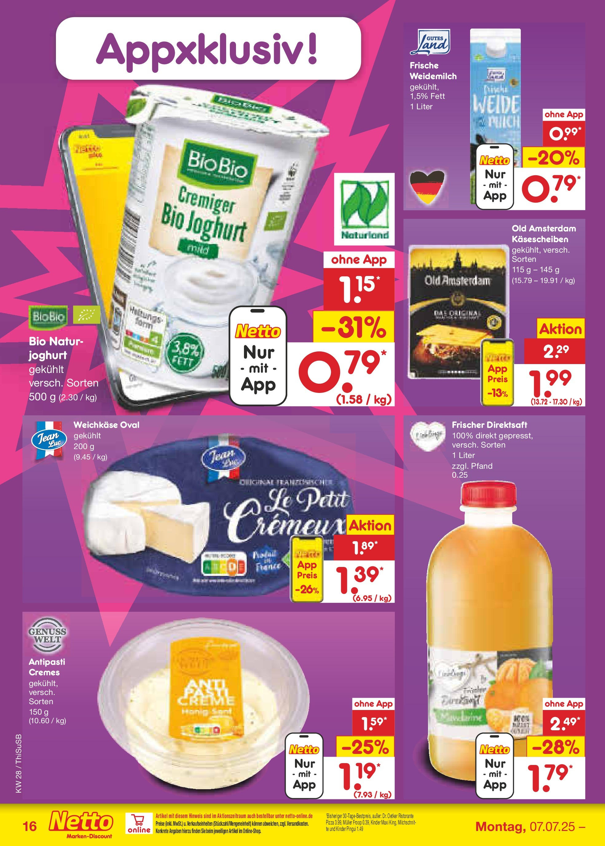 Netto Marken-Discount prospekt Pirna (ab 07.07.2025) » Angebote | Seite: 18 | Produkte: Ristorante, Joghurt, Creme, Pizza Netto Marken-Discount prospekt Pirna (ab 07.07.2025) » Angebote | Seite: 18 | Produkte: Ristorante, Joghurt, Creme, Pizza