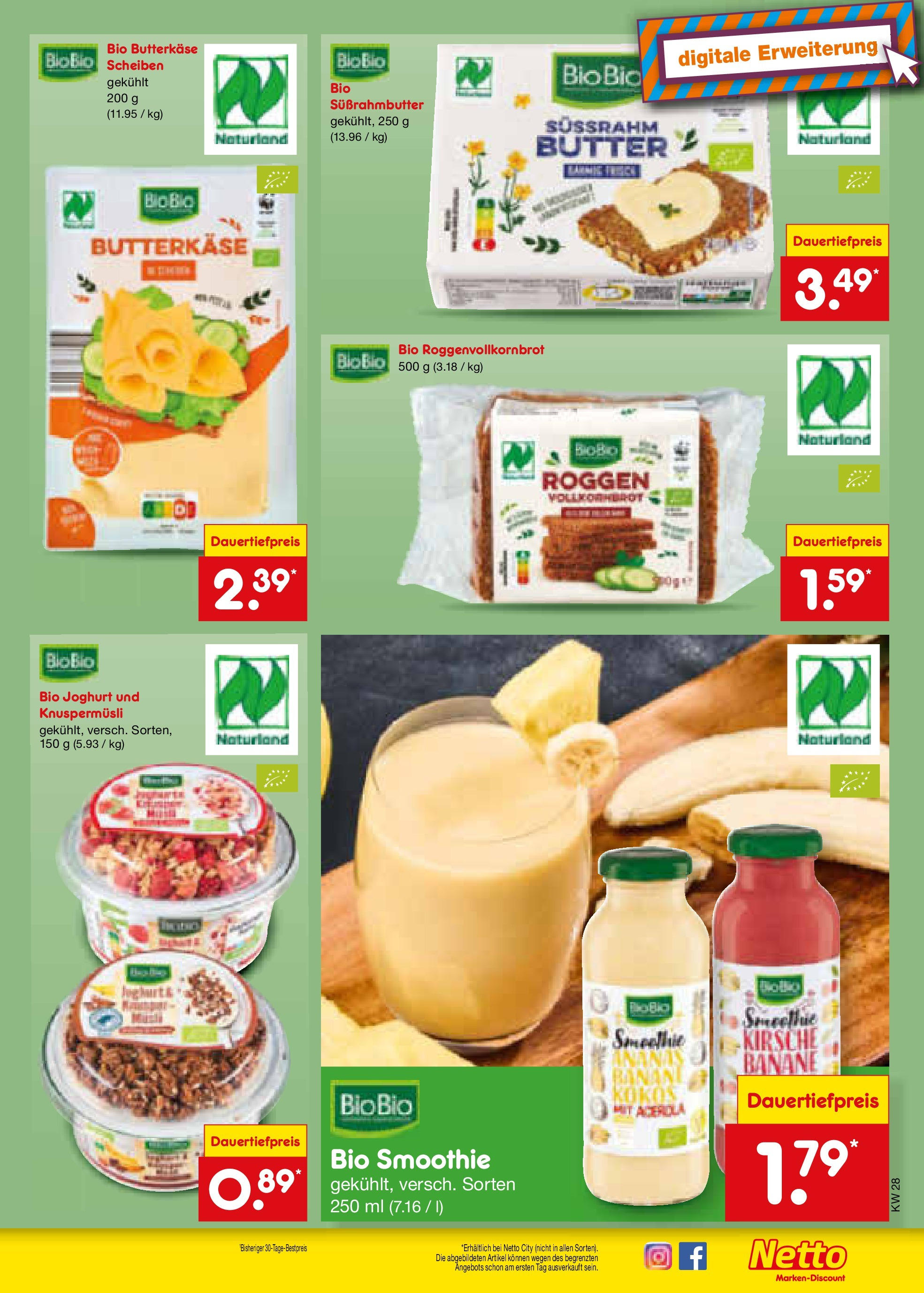 Netto Marken-Discount prospekt Stadtlohn (ab 07.07.2025) » Angebote | Seite: 21 | Produkte: Butter, Joghurt, Vollkornbrot Netto Marken-Discount prospekt Stadtlohn (ab 07.07.2025) » Angebote | Seite: 21 | Produkte: Butter, Joghurt, Vollkornbrot