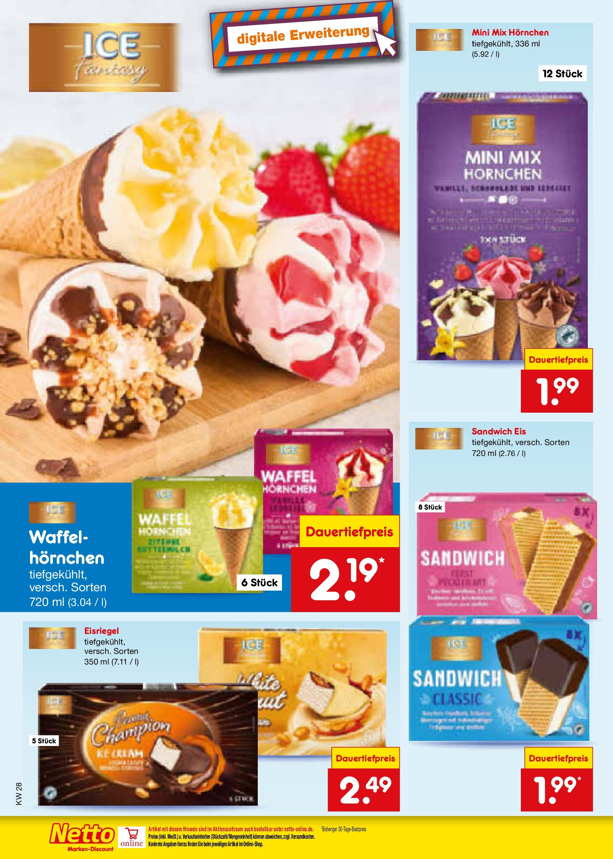 Netto Marken-Discount prospekt Stadtlohn (ab 07.07.2025) » Angebote | Seite: 22 | Produkte: Eis Netto Marken-Discount prospekt Stadtlohn (ab 07.07.2025) » Angebote | Seite: 22 | Produkte: Eis