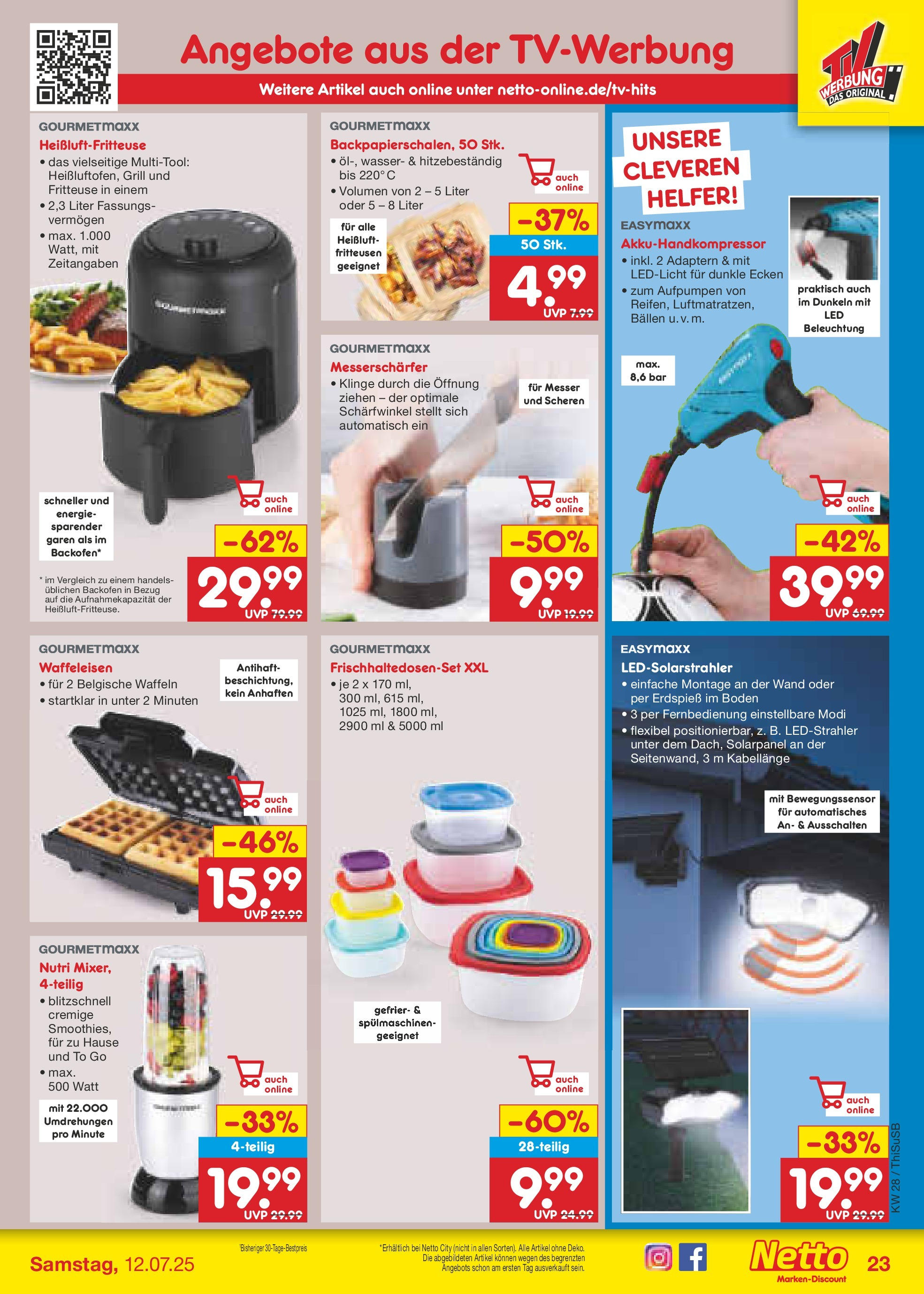 Netto Marken-Discount prospekt Pirna (ab 07.07.2025) » Angebote | Seite: 37 | Produkte: Grill, Wasser, Backofen, Heißluftfritteuse Netto Marken-Discount prospekt Pirna (ab 07.07.2025) » Angebote | Seite: 37 | Produkte: Grill, Wasser, Backofen, Heißluftfritteuse