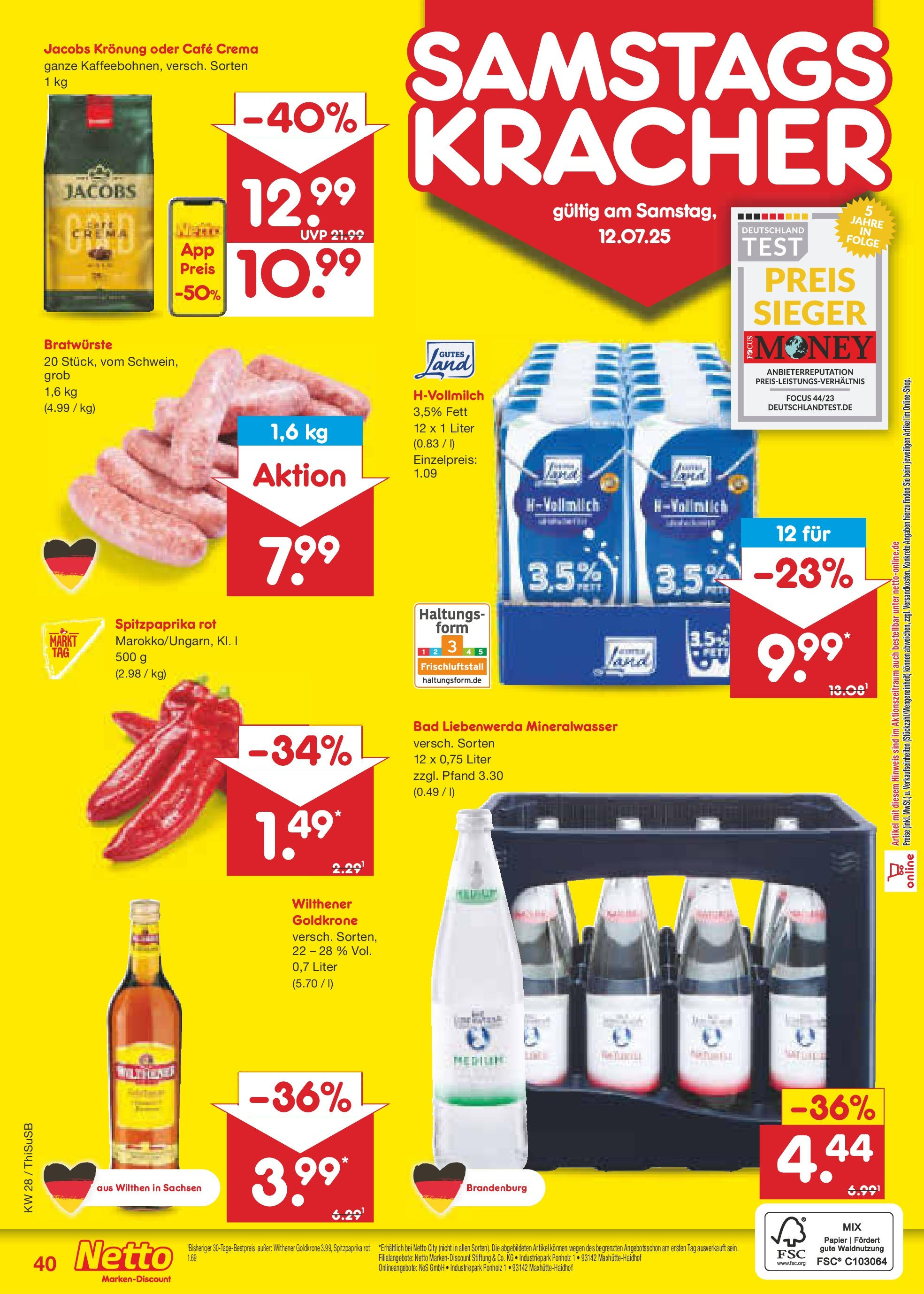 Netto Marken-Discount prospekt Pirna (ab 07.07.2025) » Angebote | Seite: 58 | Produkte: Wilthener, Bad, Mineralwasser Netto Marken-Discount prospekt Pirna (ab 07.07.2025) » Angebote | Seite: 58 | Produkte: Wilthener, Bad, Mineralwasser