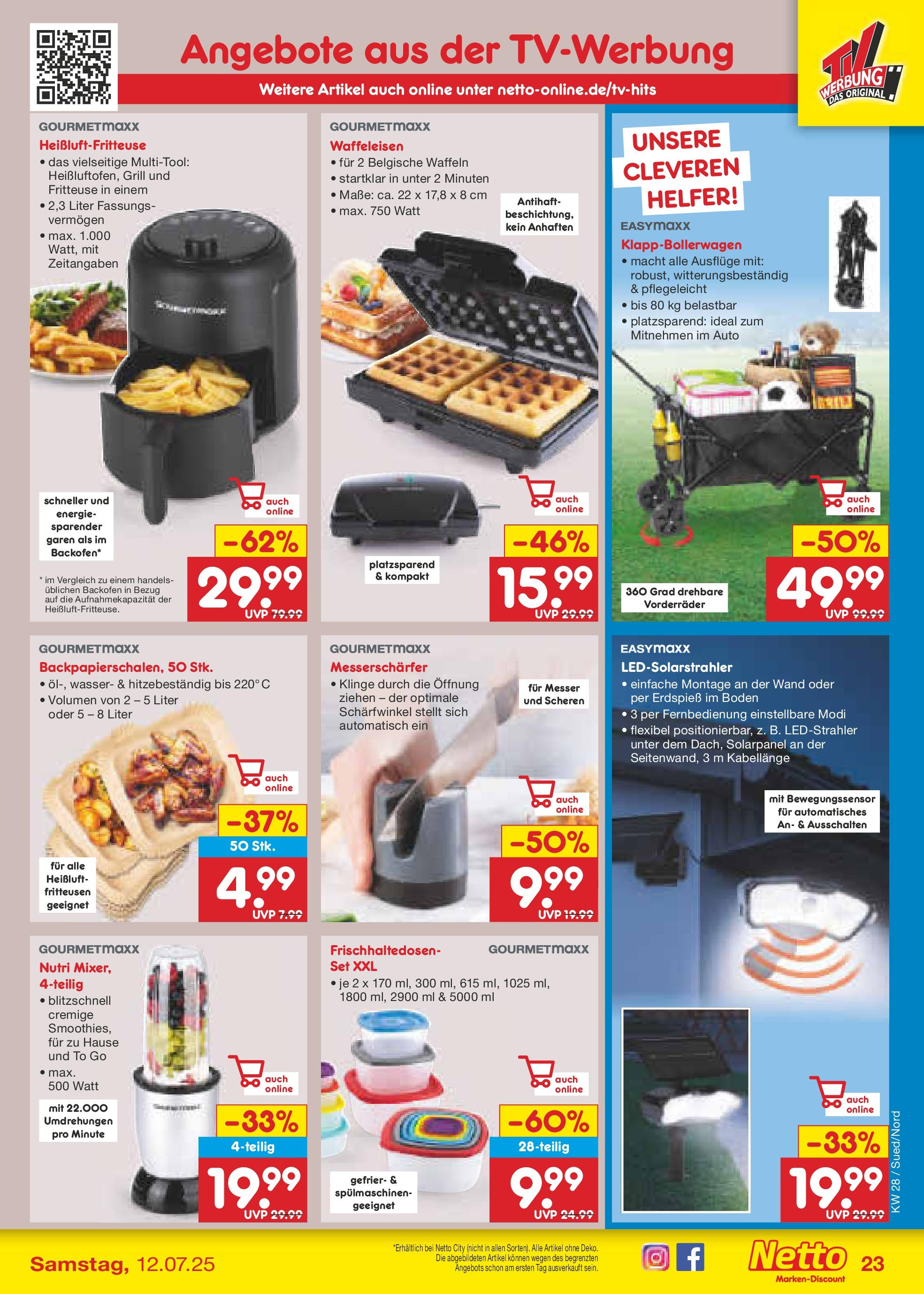 Netto Marken-Discount prospekt Lahr-Langenwinkel (ab 07.07.2025) » Angebote | Seite: 37 | Produkte: Waffeln, Wasser, Fritteuse, Waffeleisen Netto Marken-Discount prospekt Lahr-Langenwinkel (ab 07.07.2025) » Angebote | Seite: 37 | Produkte: Waffeln, Wasser, Fritteuse, Waffeleisen