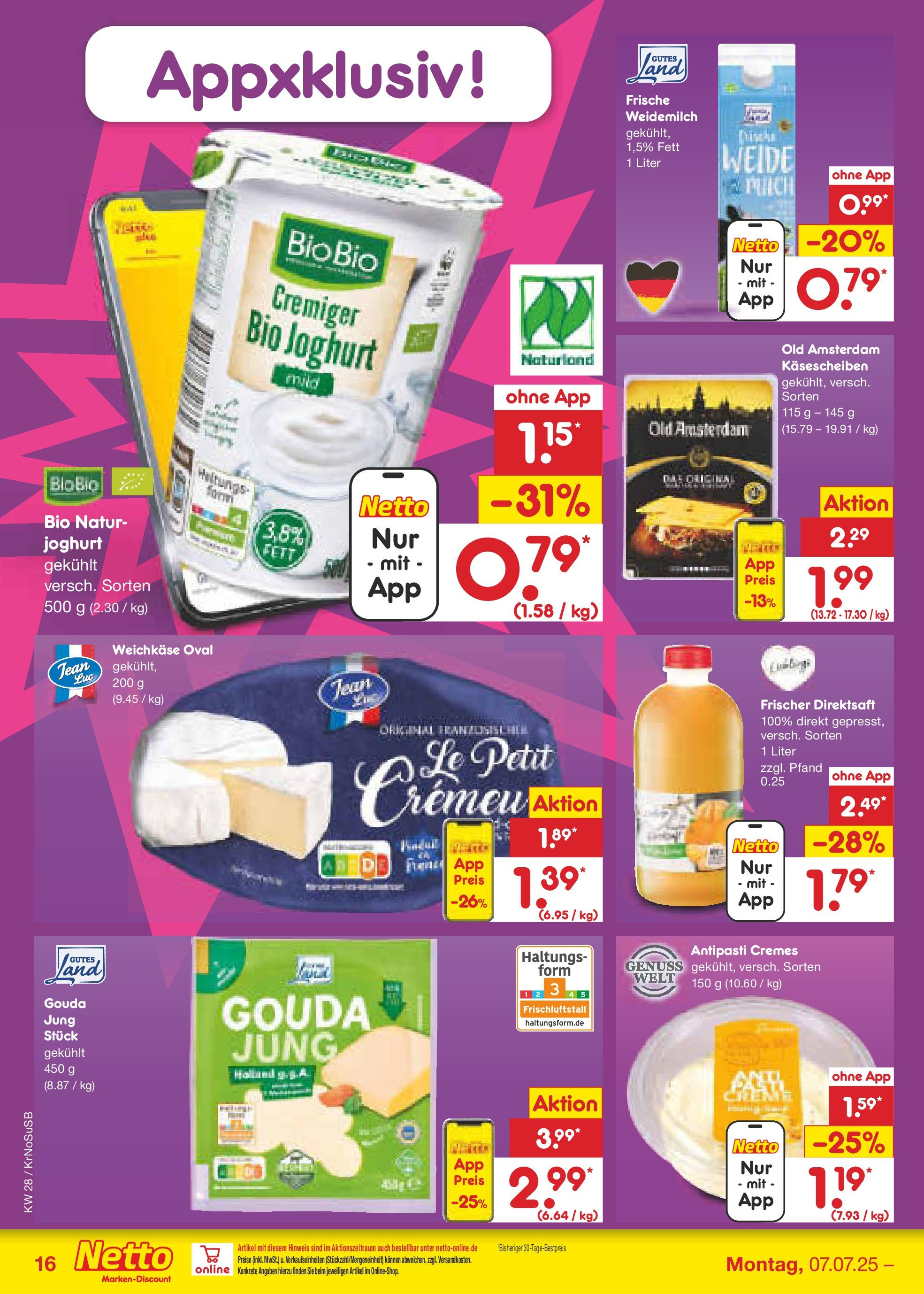 Netto Marken-Discount prospekt Jüchen (ab 06.07.2025) » Angebote | Seite: 18 | Produkte: Joghurt, Gouda Netto Marken-Discount prospekt Jüchen (ab 06.07.2025) » Angebote | Seite: 18 | Produkte: Joghurt, Gouda