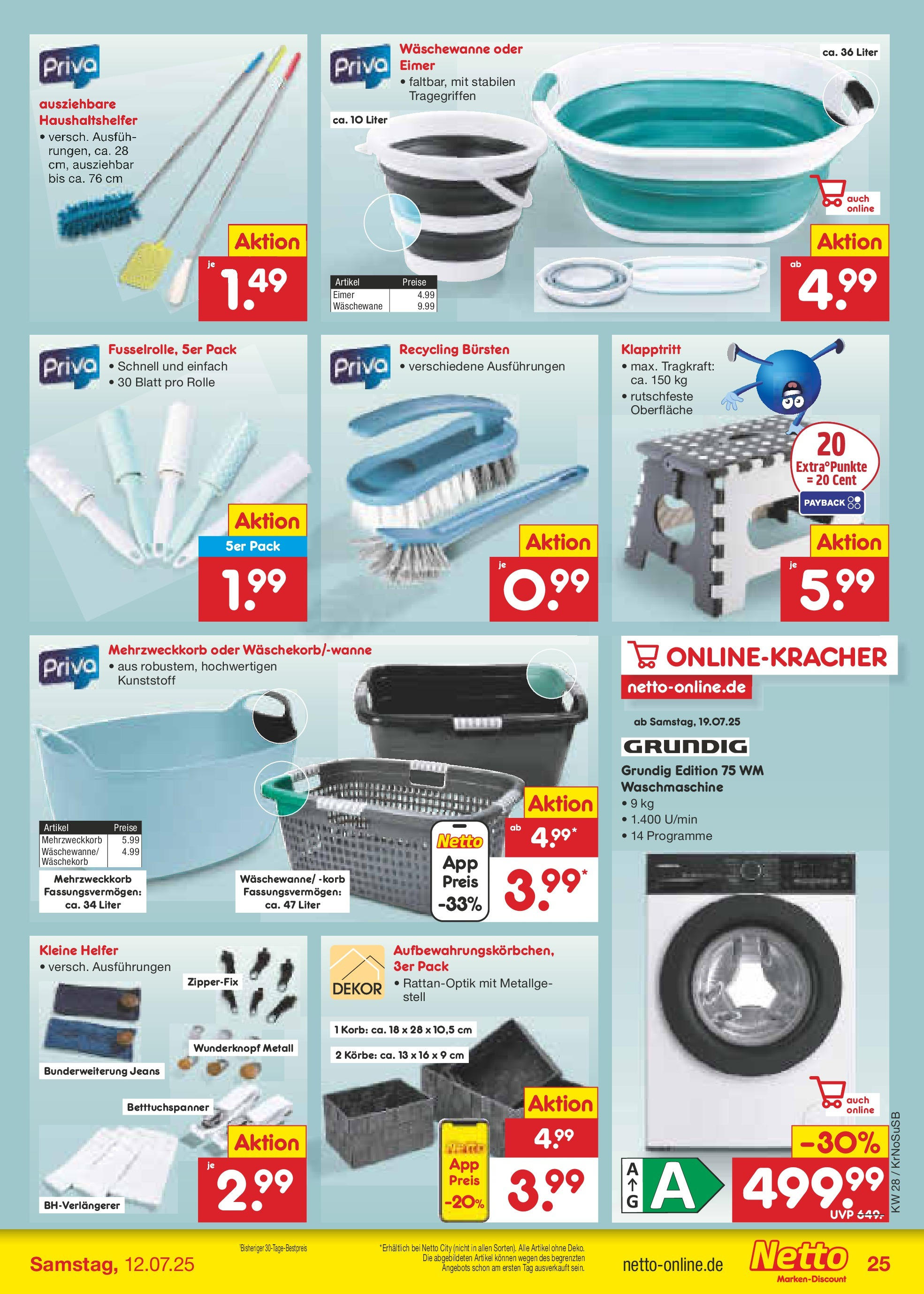 Netto Marken-Discount prospekt Jüchen (ab 06.07.2025) » Angebote | Seite: 39 | Produkte: Korb, Waschmaschine, Jeans Netto Marken-Discount prospekt Jüchen (ab 06.07.2025) » Angebote | Seite: 39 | Produkte: Korb, Waschmaschine, Jeans
