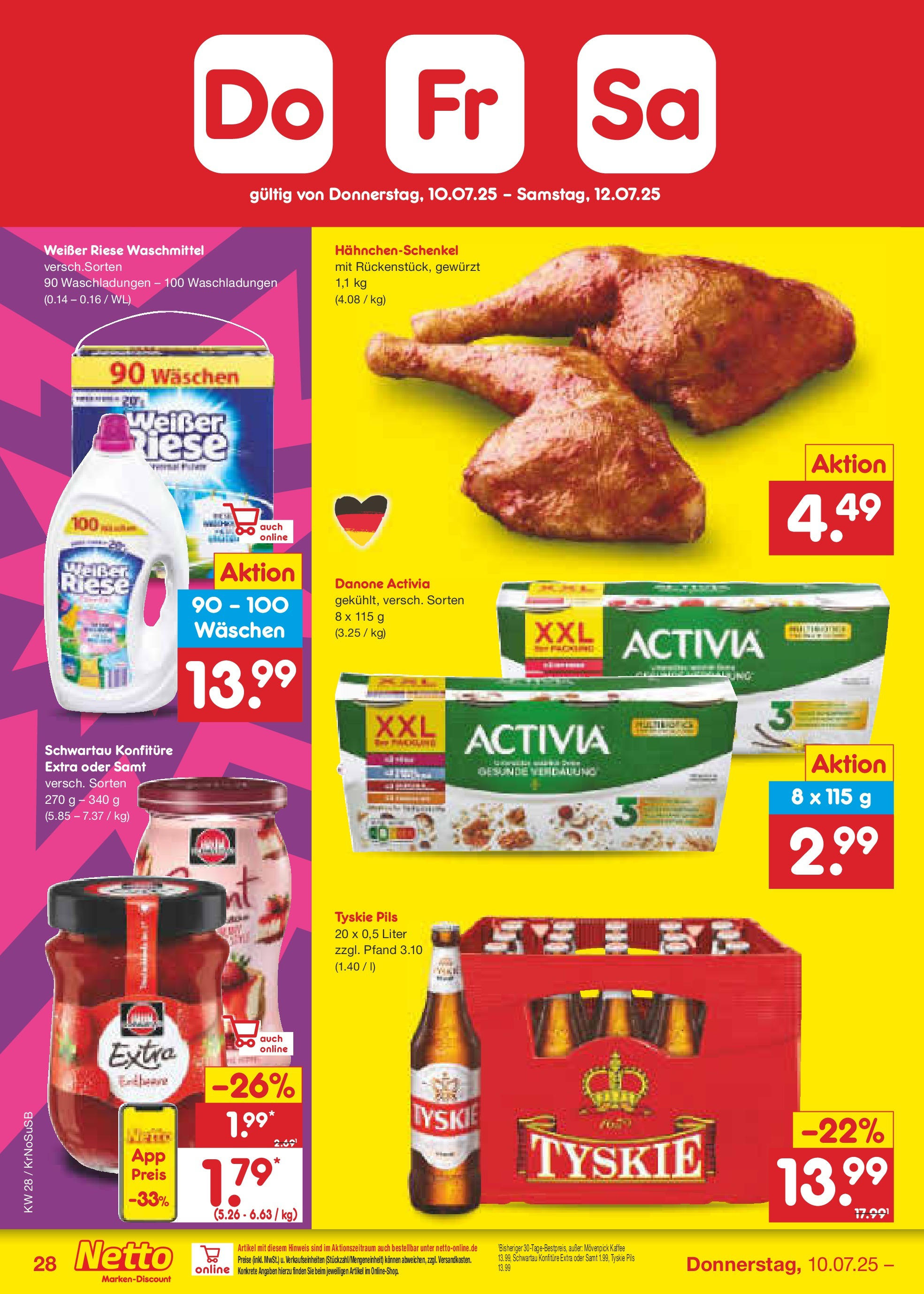 Netto Marken-Discount prospekt Jüchen (ab 06.07.2025) » Angebote | Seite: 44 | Produkte: Danone activia, Kaffee, Waschmittel, Movenpick kaffee Netto Marken-Discount prospekt Jüchen (ab 06.07.2025) » Angebote | Seite: 44 | Produkte: Danone activia, Kaffee, Waschmittel, Movenpick kaffee