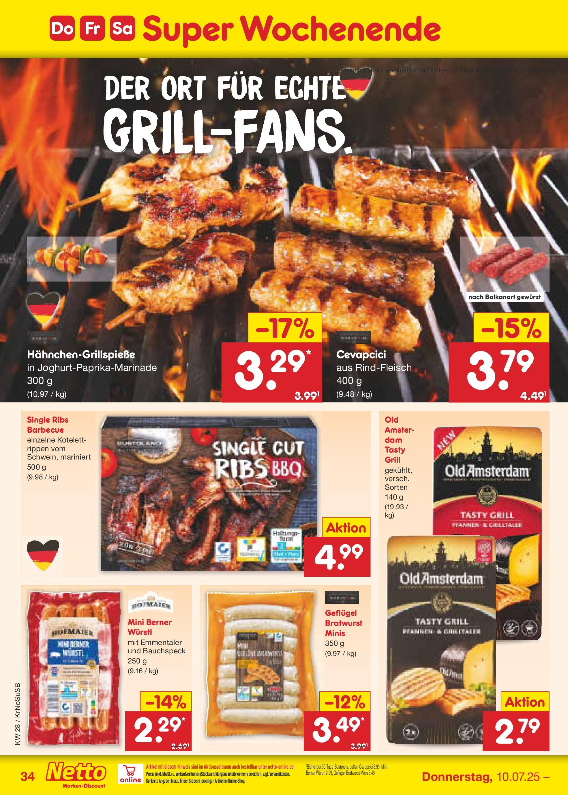 Netto Marken-Discount prospekt Jüchen (ab 06.07.2025) » Angebote | Seite: 50 | Produkte: Grill, Bratwurst, Cevapcici, Wurst Netto Marken-Discount prospekt Jüchen (ab 06.07.2025) » Angebote | Seite: 50 | Produkte: Grill, Bratwurst, Cevapcici, Wurst