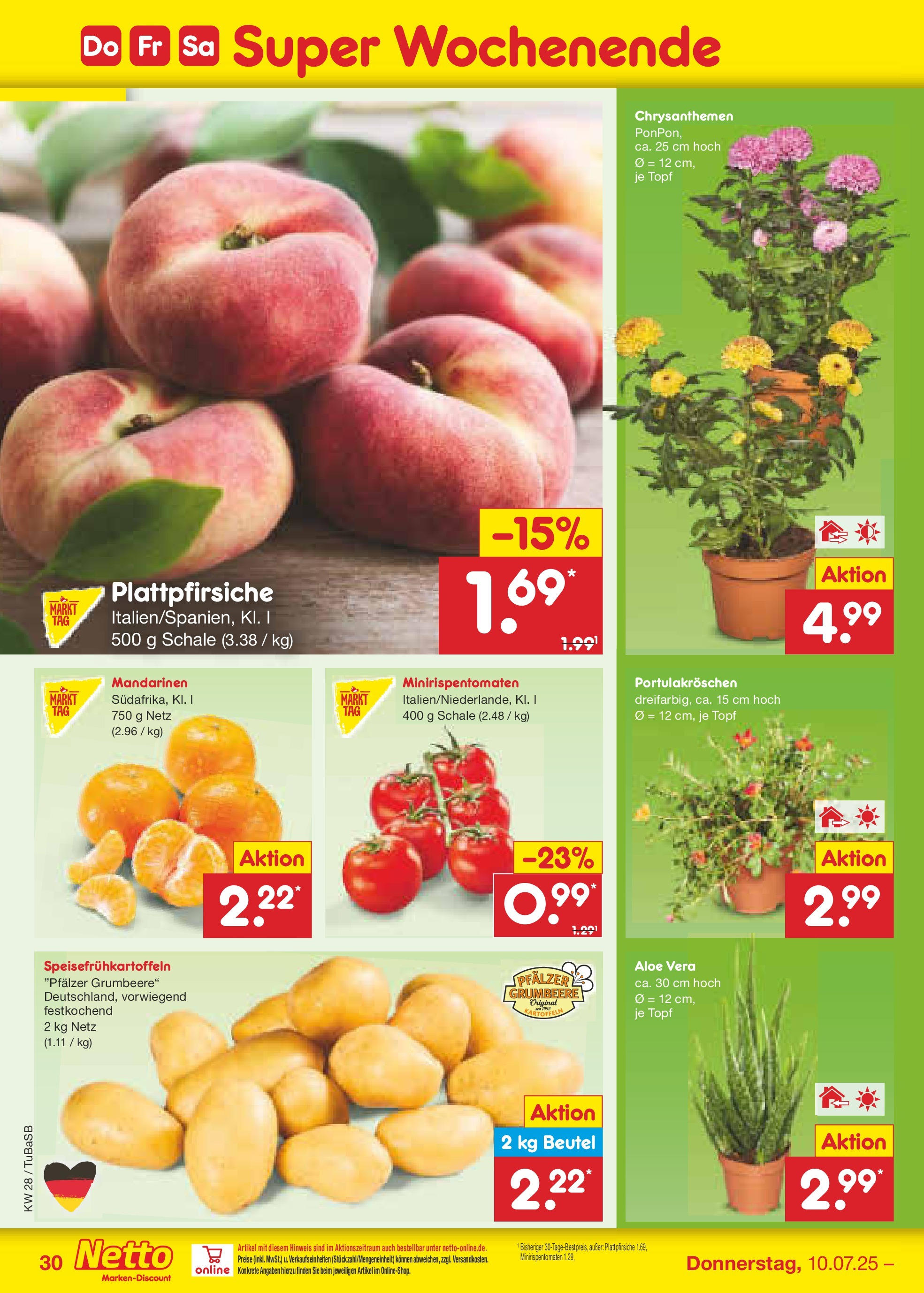 Netto Marken-Discount prospekt Lahr-Langenwinkel (ab 07.07.2025) » Angebote | Seite: 46 | Produkte: Mandarinen, Kartoffeln Netto Marken-Discount prospekt Lahr-Langenwinkel (ab 07.07.2025) » Angebote | Seite: 46 | Produkte: Mandarinen, Kartoffeln