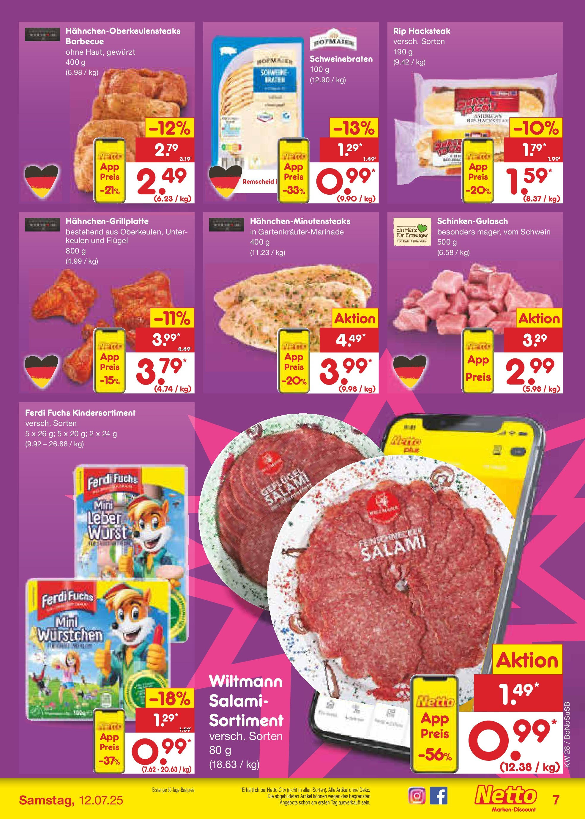 Netto Marken-Discount prospekt Stadtlohn (ab 07.07.2025) » Angebote | Seite: 9 | Produkte: Wurst, Salami Netto Marken-Discount prospekt Stadtlohn (ab 07.07.2025) » Angebote | Seite: 9 | Produkte: Wurst, Salami