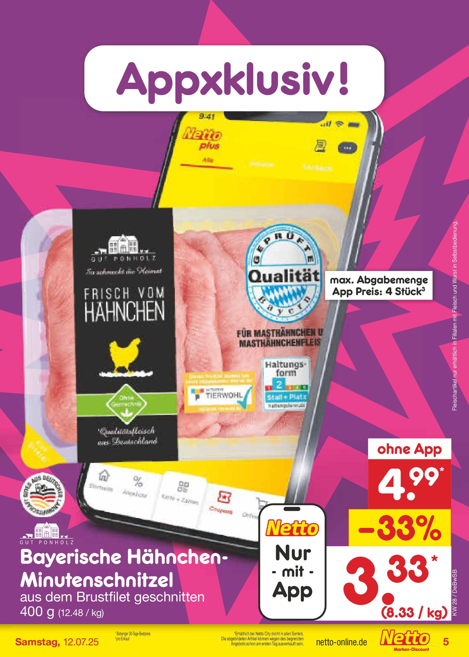Netto Marken-Discount prospekt Waiblingen-Bittenfeld (ab 07.07.2025) » Angebote | Seite: 5 | Produkte: Hahnchen, Wurst, Fleisch Netto Marken-Discount prospekt Waiblingen-Bittenfeld (ab 07.07.2025) » Angebote | Seite: 5 | Produkte: Hahnchen, Wurst, Fleisch