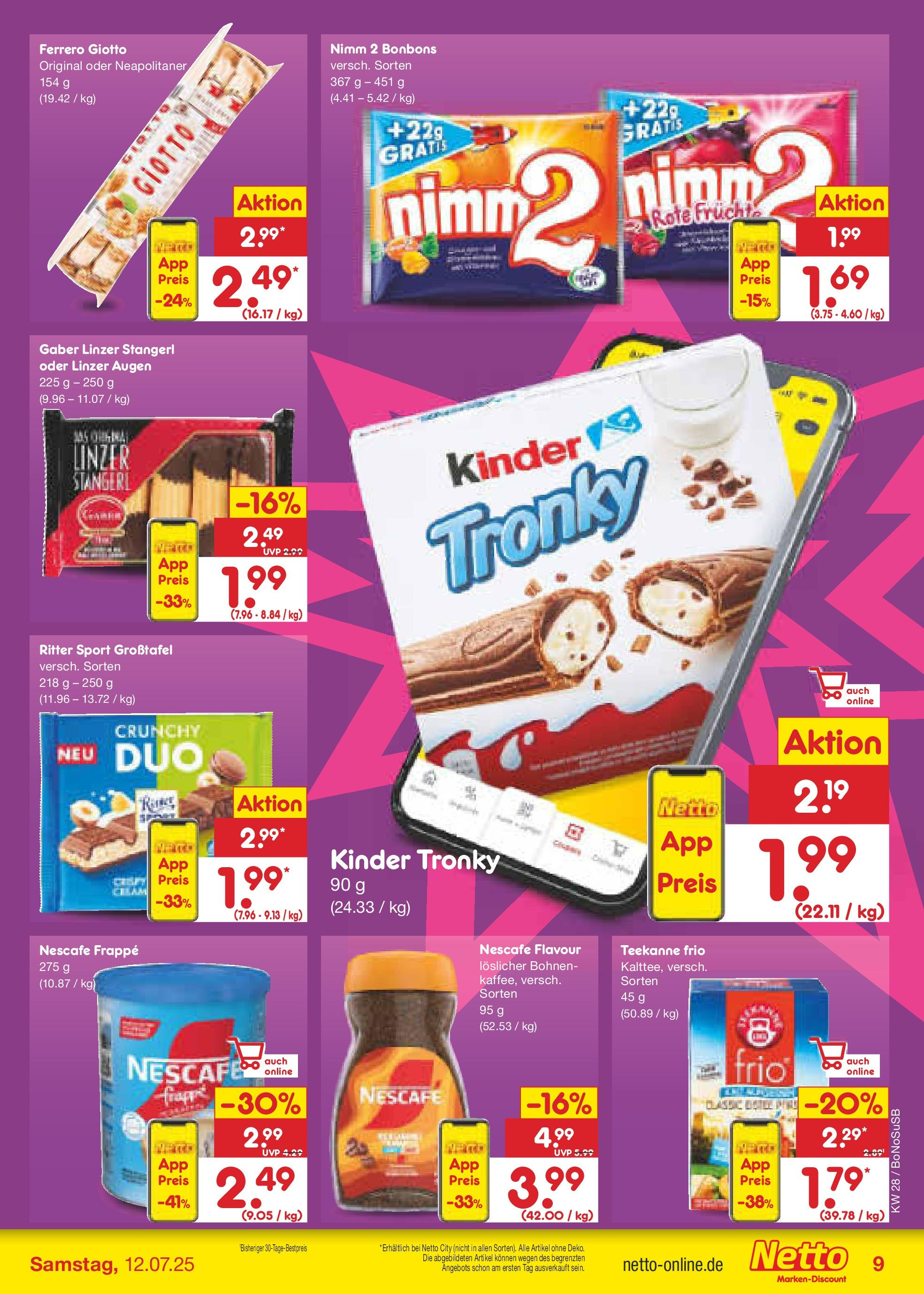 Netto Marken-Discount prospekt Stadtlohn (ab 07.07.2025) » Angebote | Seite: 11 | Produkte: Nescafe, Ritter sport, Teekanne Netto Marken-Discount prospekt Stadtlohn (ab 07.07.2025) » Angebote | Seite: 11 | Produkte: Nescafe, Ritter sport, Teekanne