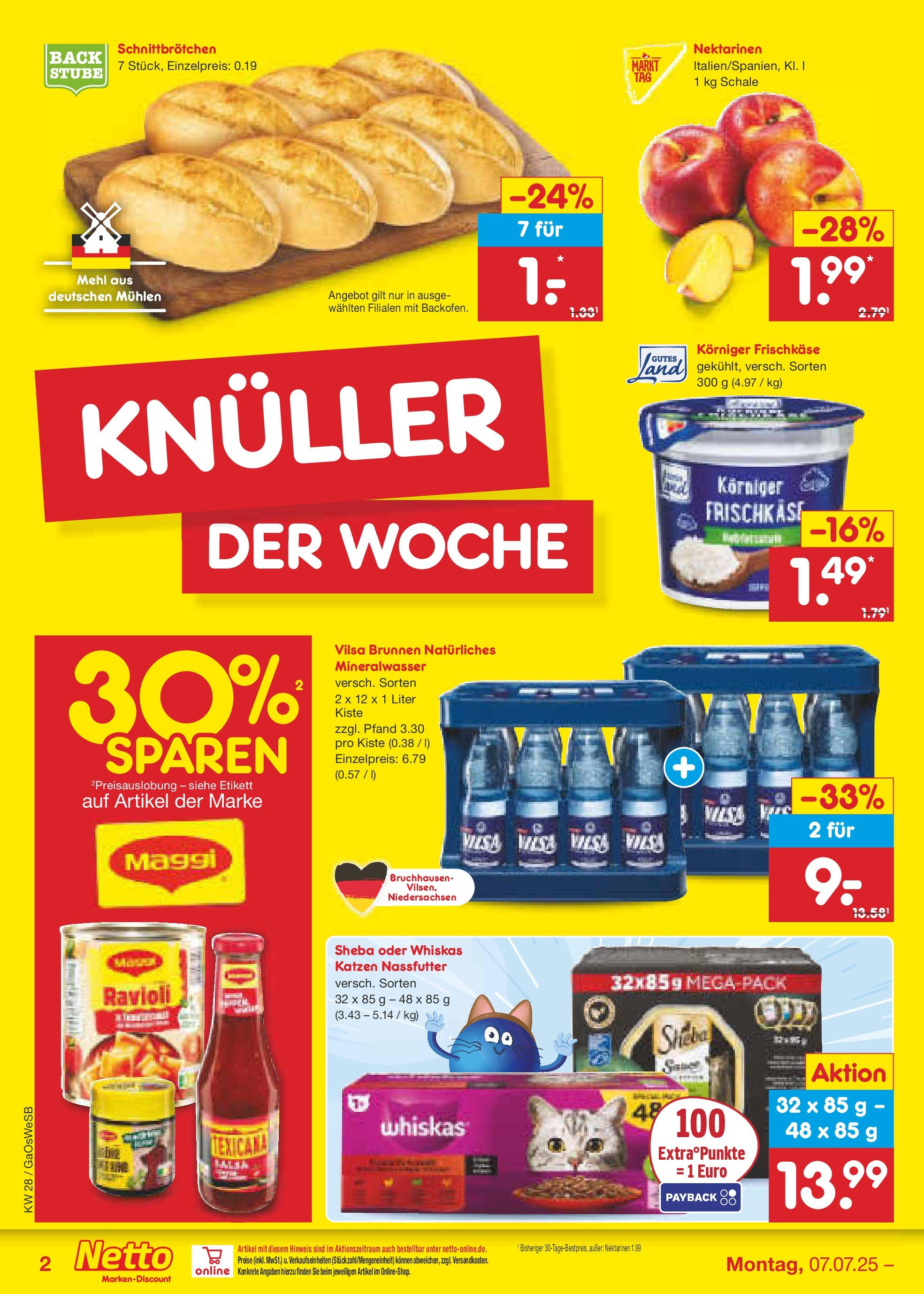 Netto Marken-Discount prospekt Moormerland (ab 07.07.2025) » Angebote | Seite: 2 | Produkte: Sheba, Mehl, Maggi, Frischkase Netto Marken-Discount prospekt Moormerland (ab 07.07.2025) » Angebote | Seite: 2 | Produkte: Sheba, Mehl, Maggi, Frischkase
