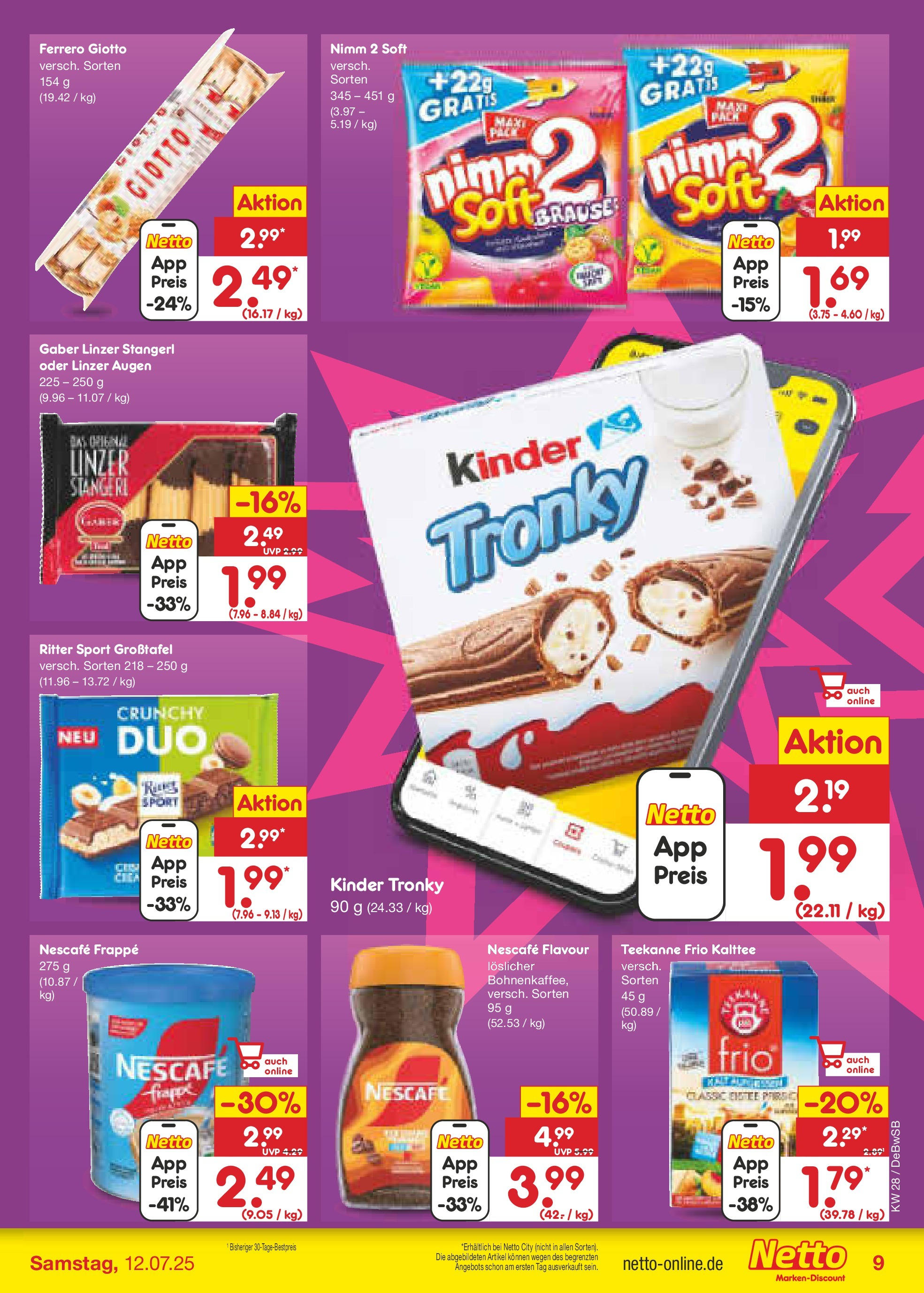 Netto Marken-Discount prospekt Waiblingen-Bittenfeld (ab 07.07.2025) » Angebote | Seite: 11 | Produkte: Nescafe, Ritter sport, Teekanne Netto Marken-Discount prospekt Waiblingen-Bittenfeld (ab 07.07.2025) » Angebote | Seite: 11 | Produkte: Nescafe, Ritter sport, Teekanne
