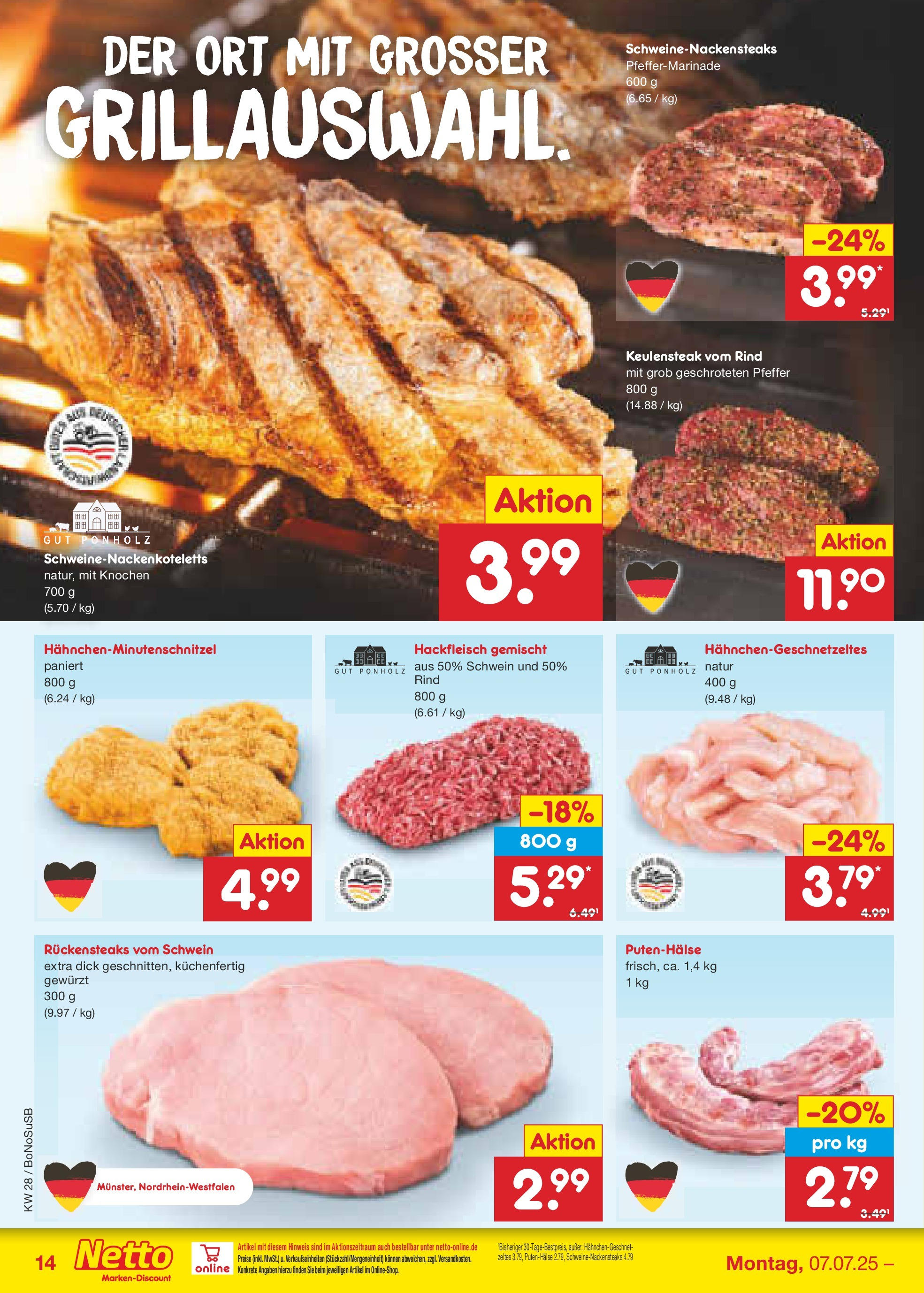 Netto Marken-Discount prospekt Stadtlohn (ab 07.07.2025) » Angebote | Seite: 16 | Produkte: Pfeffer, Hackfleisch Netto Marken-Discount prospekt Stadtlohn (ab 07.07.2025) » Angebote | Seite: 16 | Produkte: Pfeffer, Hackfleisch
