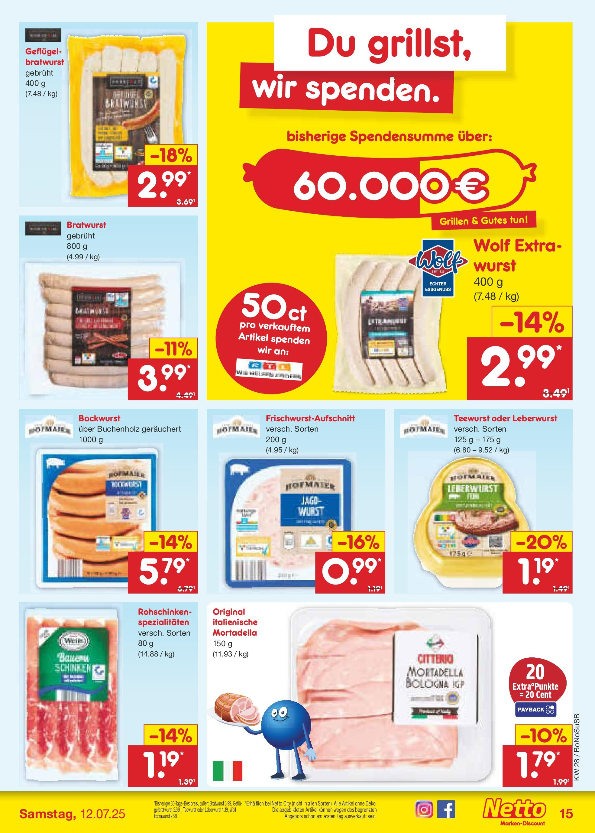 Netto Marken-Discount prospekt Stadtlohn (ab 07.07.2025) » Angebote | Seite: 17 | Produkte: Bockwurst, Bratwurst, Schinken, Wein Netto Marken-Discount prospekt Stadtlohn (ab 07.07.2025) » Angebote | Seite: 17 | Produkte: Bockwurst, Bratwurst, Schinken, Wein