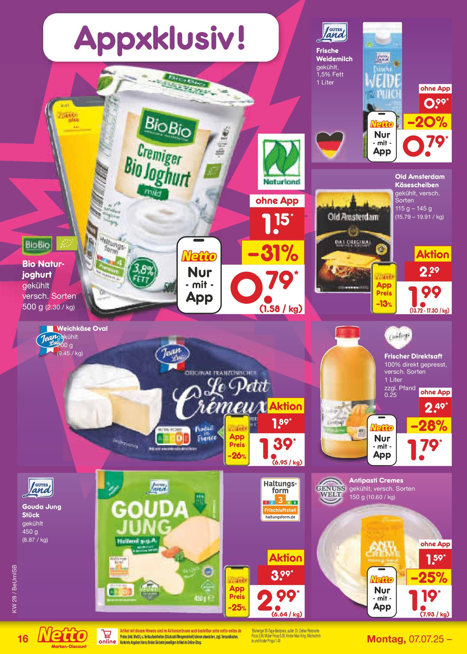 Netto Marken-Discount prospekt Kremmen (ab 07.07.2025) » Angebote | Seite: 18 | Produkte: Ristorante, Froop, Joghurt, Pizza Netto Marken-Discount prospekt Kremmen (ab 07.07.2025) » Angebote | Seite: 18 | Produkte: Ristorante, Froop, Joghurt, Pizza
