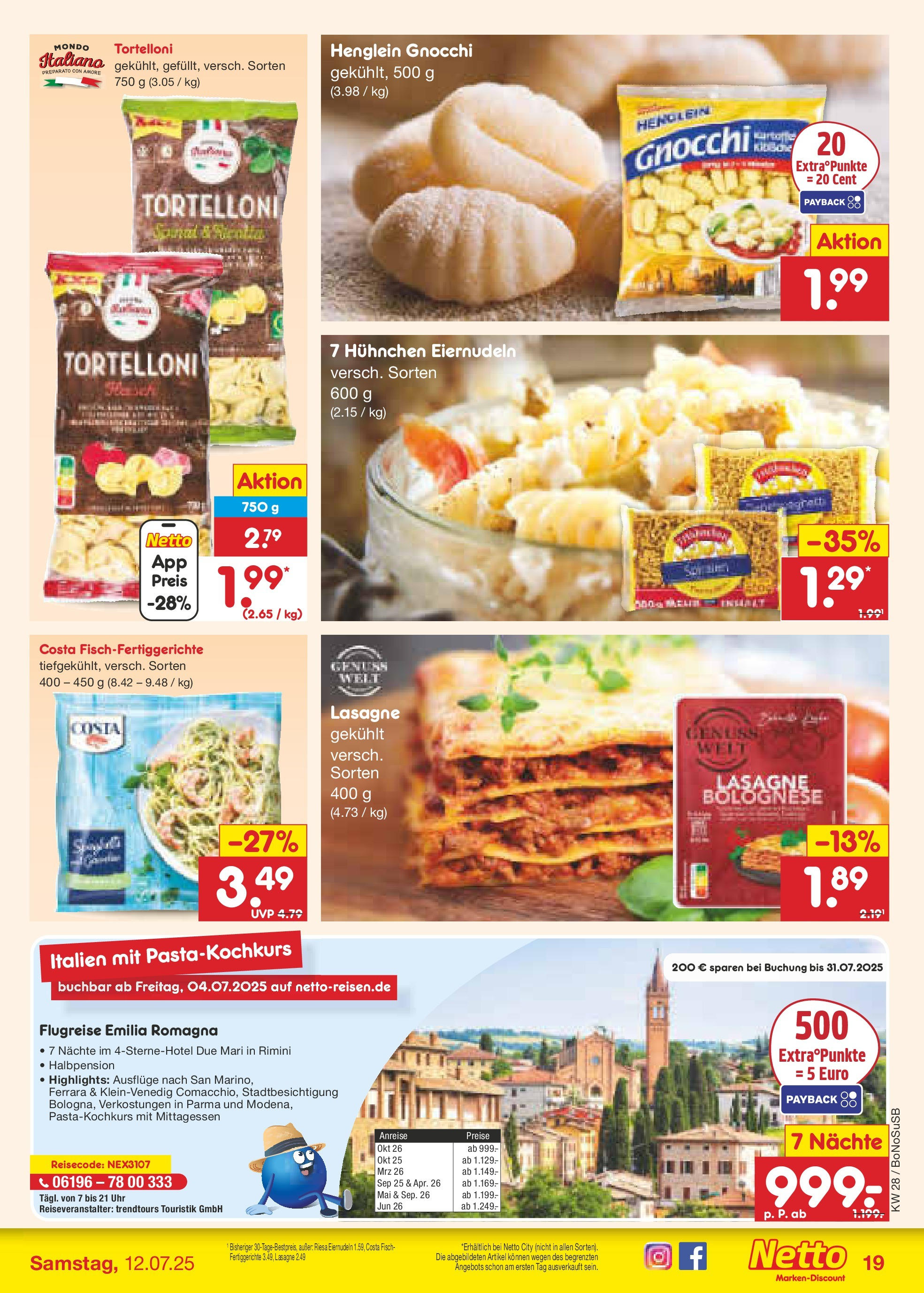 Netto Marken-Discount prospekt Stadtlohn (ab 07.07.2025) » Angebote | Seite: 25 | Produkte: Fisch, Fertiggerichte, Pasta, Uhr Netto Marken-Discount prospekt Stadtlohn (ab 07.07.2025) » Angebote | Seite: 25 | Produkte: Fisch, Fertiggerichte, Pasta, Uhr