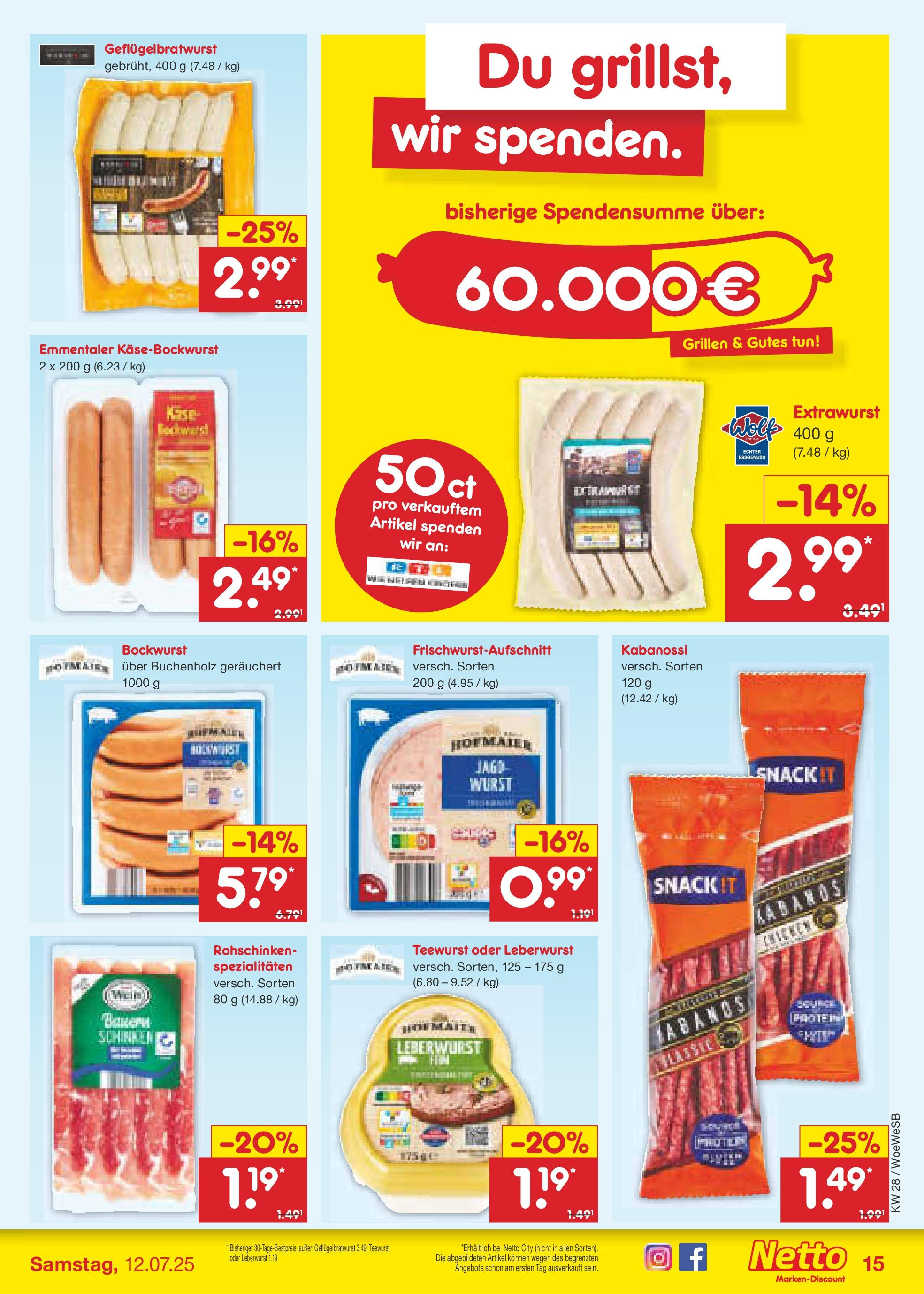 Netto Marken-Discount prospekt Katzweiler (ab 07.07.2025) » Angebote | Seite: 17 | Produkte: Bratwurst, Wurst, Schinken, Wein Netto Marken-Discount prospekt Katzweiler (ab 07.07.2025) » Angebote | Seite: 17 | Produkte: Bratwurst, Wurst, Schinken, Wein