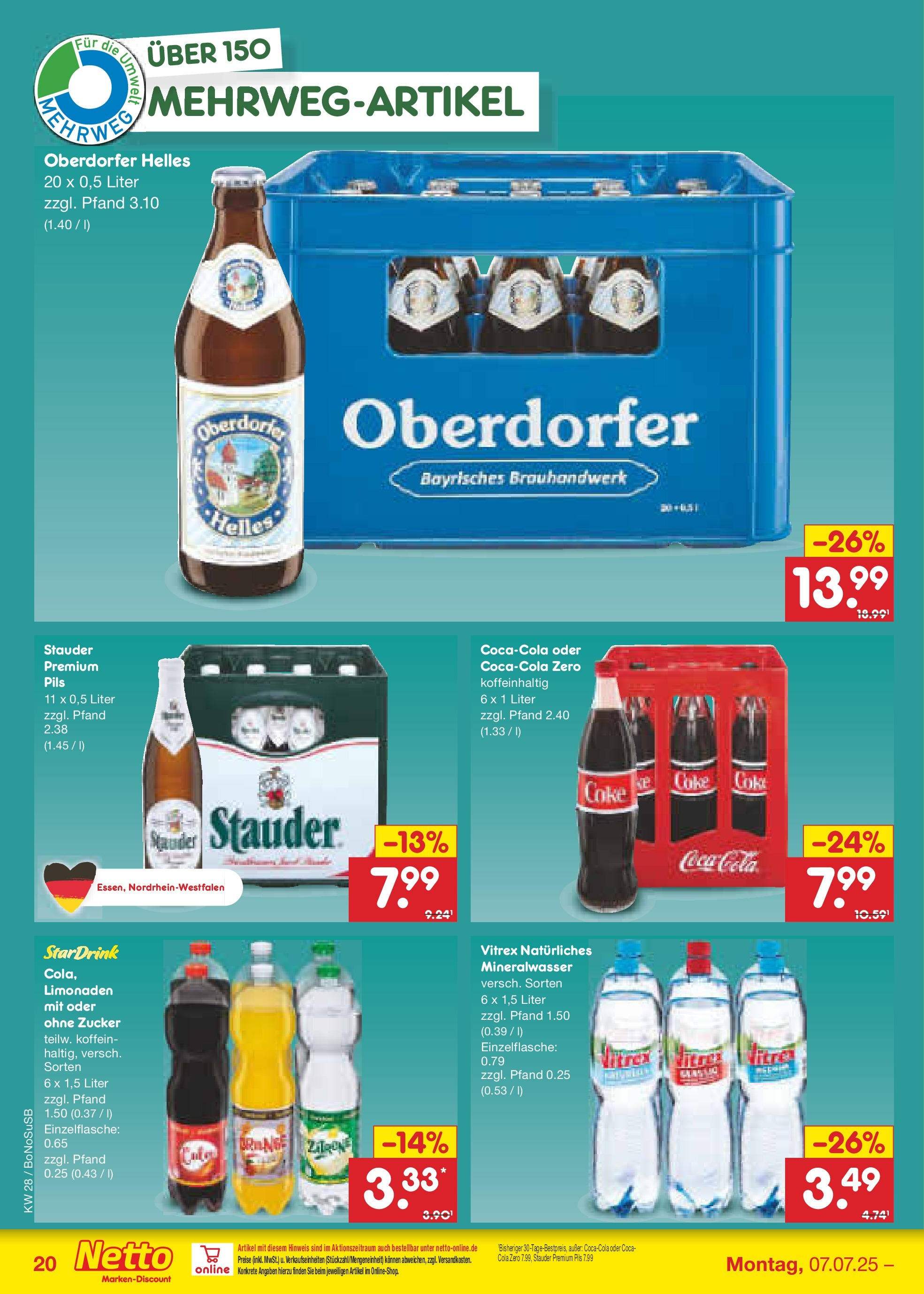 Netto Marken-Discount prospekt Stadtlohn (ab 07.07.2025) » Angebote | Seite: 30 | Produkte: Cola, Pils, Zucker, Zitrone Netto Marken-Discount prospekt Stadtlohn (ab 07.07.2025) » Angebote | Seite: 30 | Produkte: Cola, Pils, Zucker, Zitrone