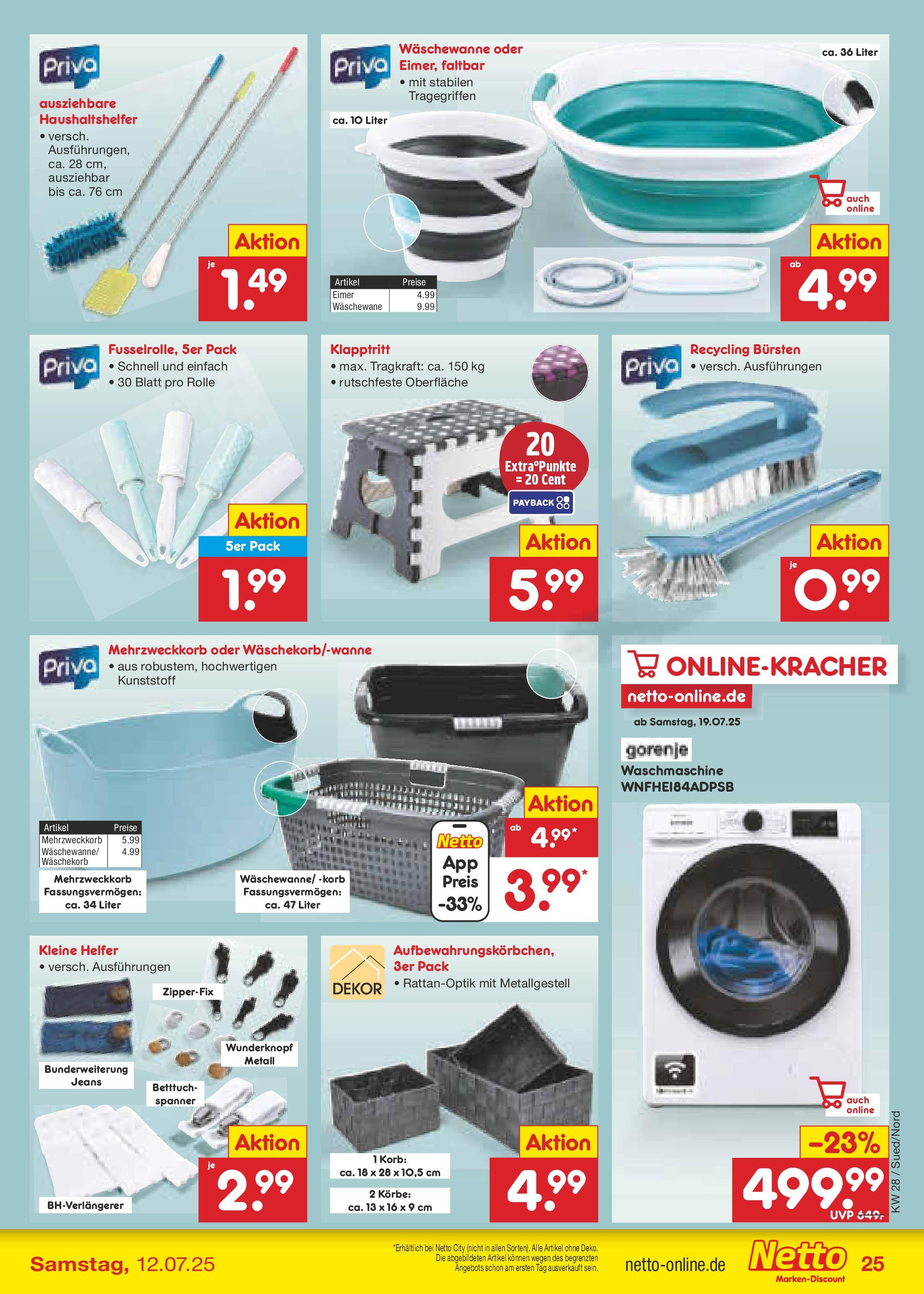 Netto Marken-Discount prospekt Hamburg (ab 07.07.2025) » Angebote | Seite: 39 | Produkte: Gorenje, Korb, Waschmaschine, Jeans Netto Marken-Discount prospekt Hamburg (ab 07.07.2025) » Angebote | Seite: 39 | Produkte: Gorenje, Korb, Waschmaschine, Jeans