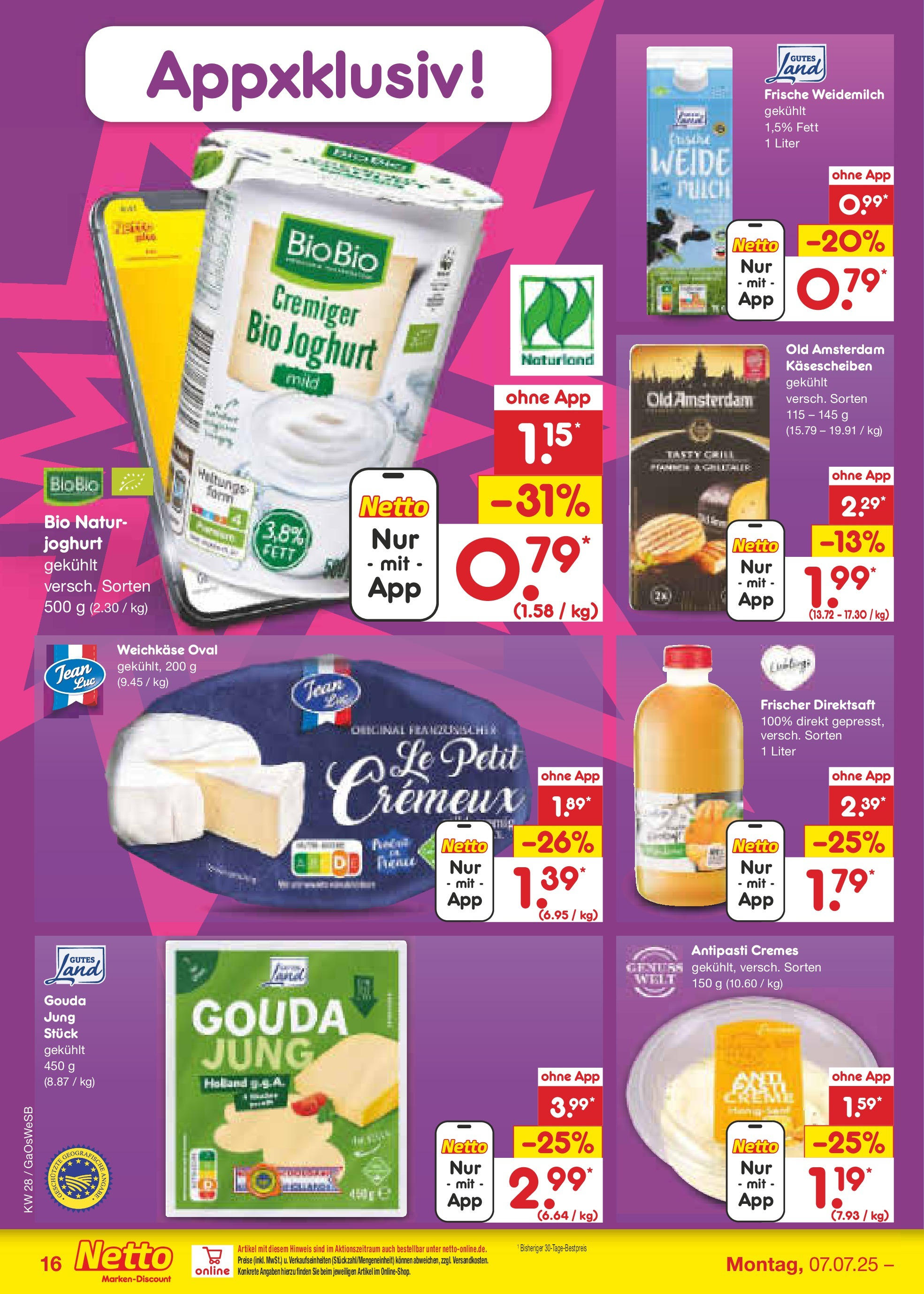 Netto Marken-Discount prospekt Moormerland (ab 07.07.2025) » Angebote | Seite: 18 | Produkte: Grill, Joghurt, Gouda Netto Marken-Discount prospekt Moormerland (ab 07.07.2025) » Angebote | Seite: 18 | Produkte: Grill, Joghurt, Gouda