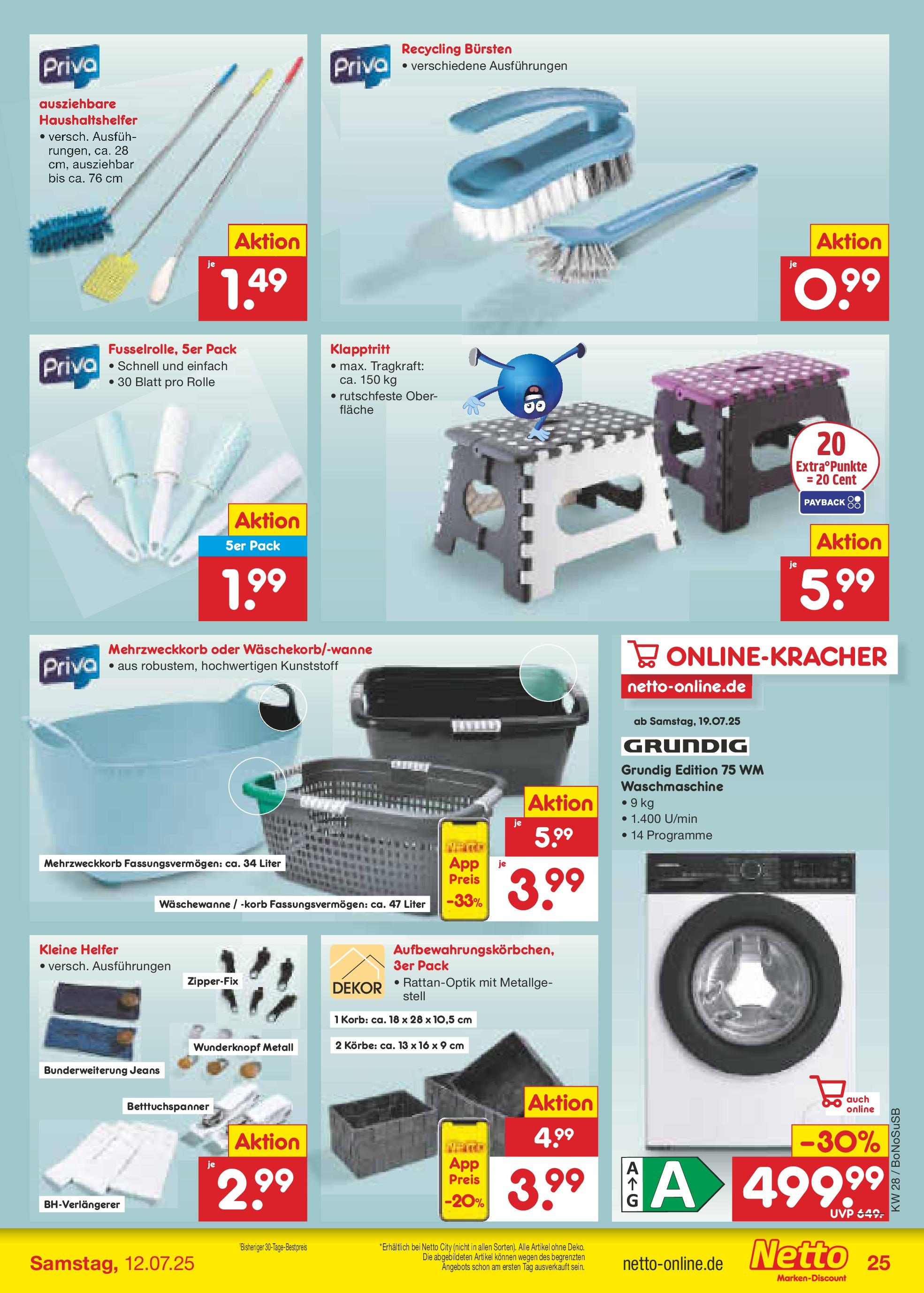 Netto Marken-Discount prospekt Stadtlohn (ab 07.07.2025) » Angebote | Seite: 39 | Produkte: Korb, Waschmaschine, Jeans Netto Marken-Discount prospekt Stadtlohn (ab 07.07.2025) » Angebote | Seite: 39 | Produkte: Korb, Waschmaschine, Jeans