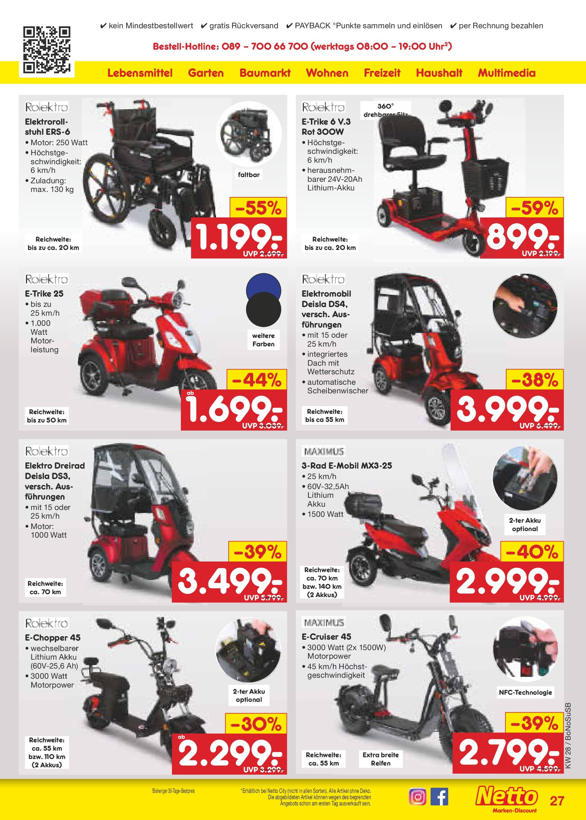 Netto Marken-Discount prospekt Stadtlohn (ab 07.07.2025) » Angebote | Seite: 41 | Produkte: Stuhl, Scooter Netto Marken-Discount prospekt Stadtlohn (ab 07.07.2025) » Angebote | Seite: 41 | Produkte: Stuhl, Scooter