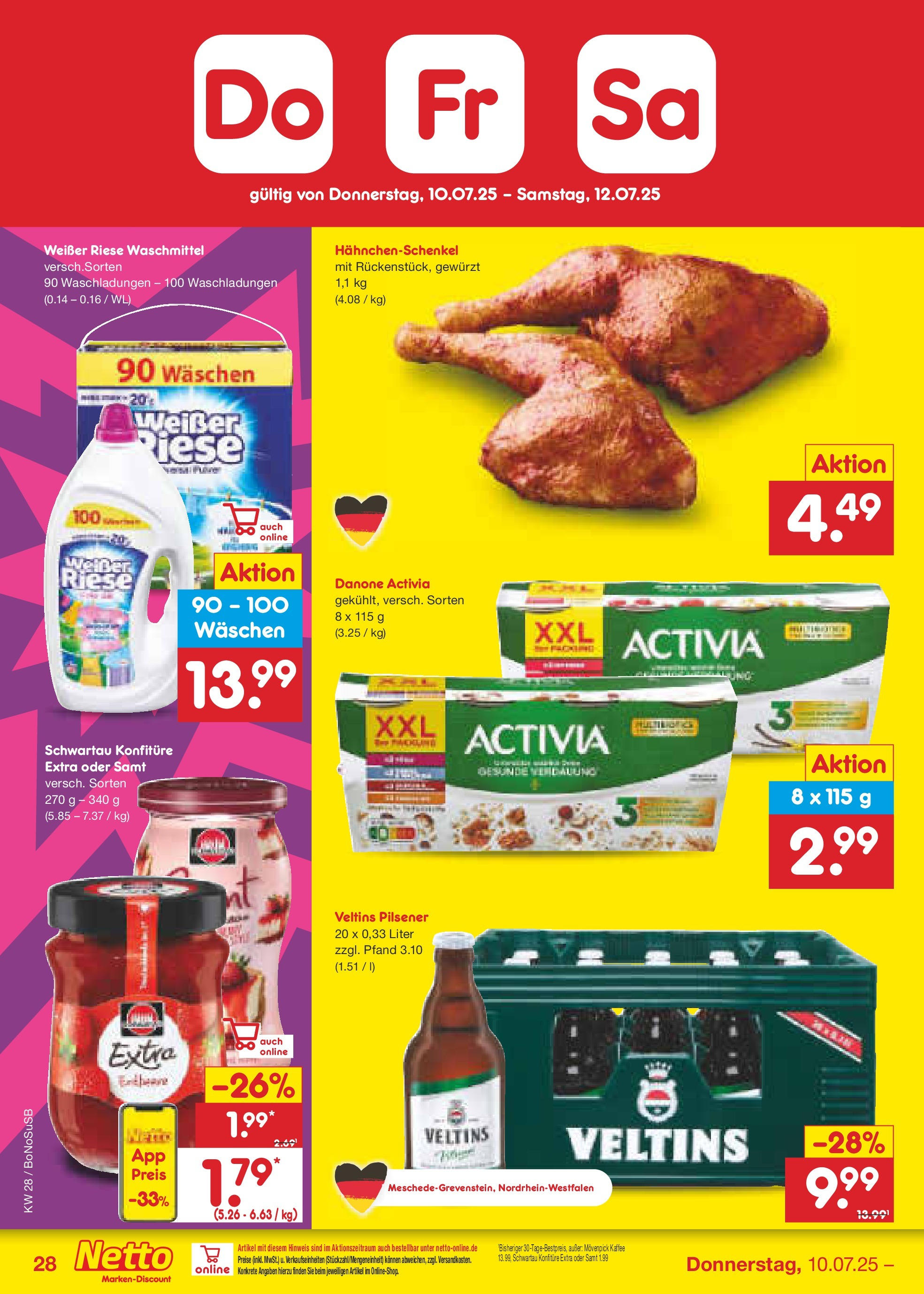 Netto Marken-Discount prospekt Stadtlohn (ab 07.07.2025) » Angebote | Seite: 44 | Produkte: Activia, Danone activia, Hahnchenschenkel, Movenpick kaffee Netto Marken-Discount prospekt Stadtlohn (ab 07.07.2025) » Angebote | Seite: 44 | Produkte: Activia, Danone activia, Hahnchenschenkel, Movenpick kaffee