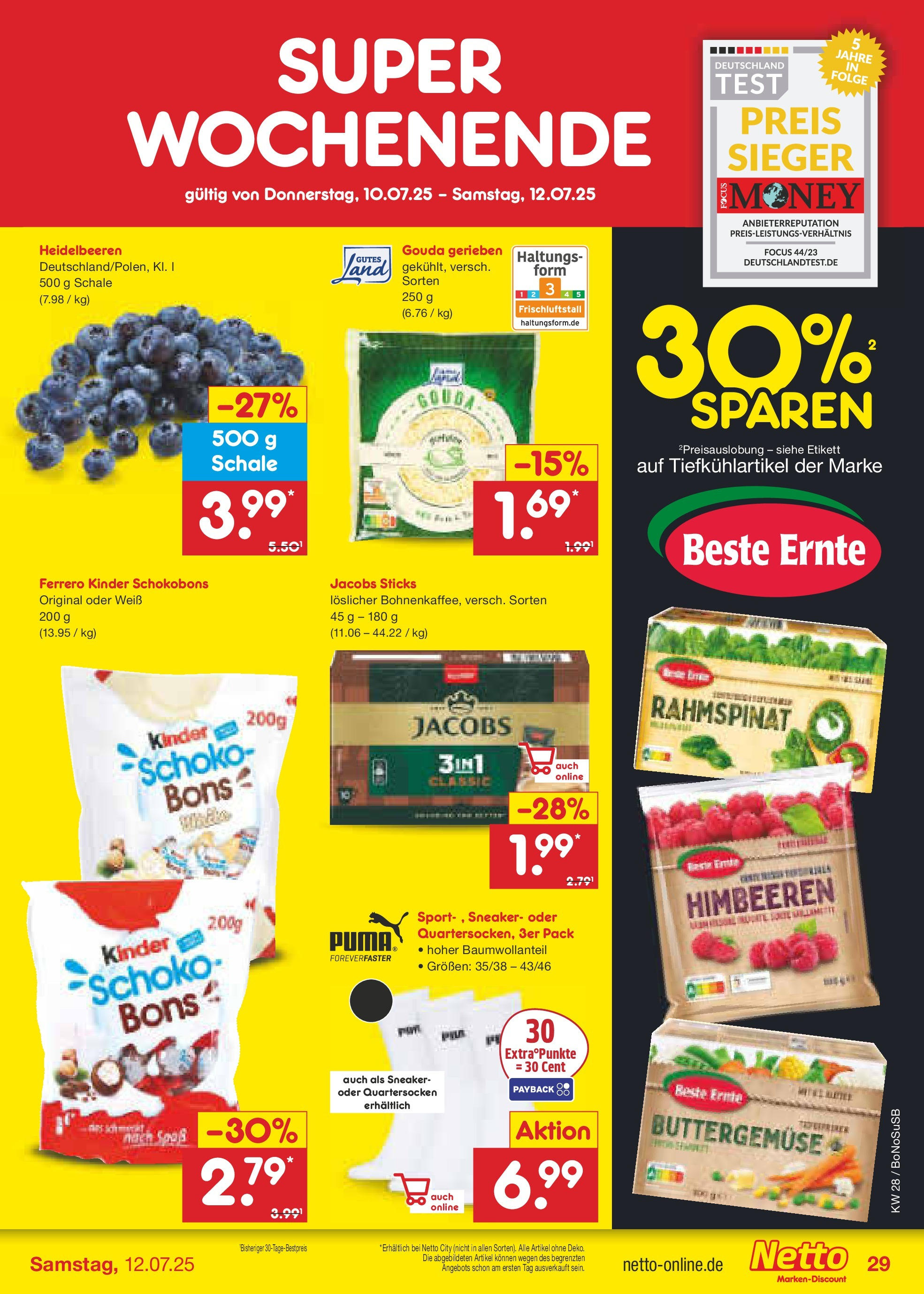 Netto Marken-Discount prospekt Stadtlohn (ab 07.07.2025) » Angebote | Seite: 45 | Produkte: Himbeeren, Gouda, Heidelbeeren Netto Marken-Discount prospekt Stadtlohn (ab 07.07.2025) » Angebote | Seite: 45 | Produkte: Himbeeren, Gouda, Heidelbeeren