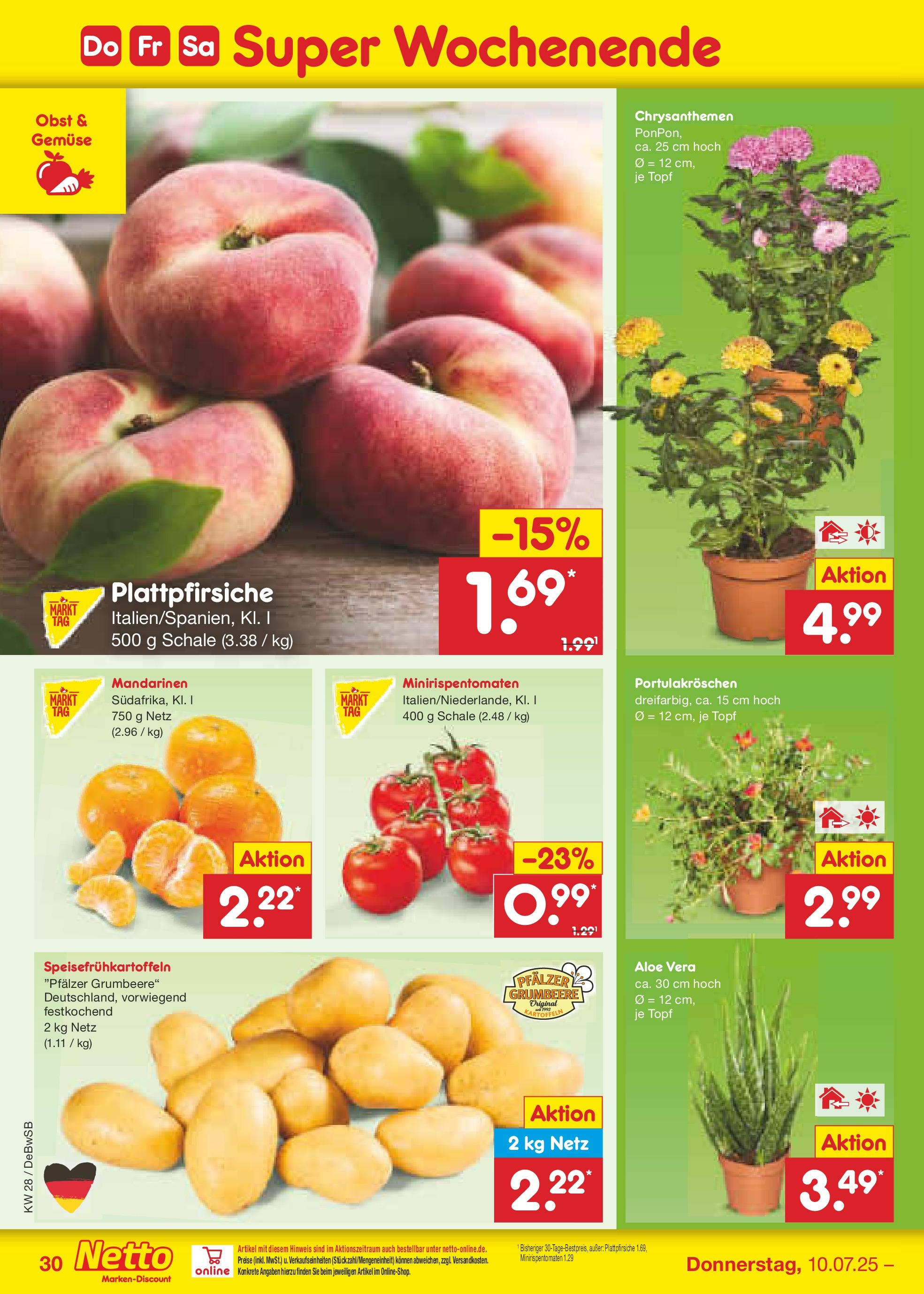 Netto Marken-Discount prospekt Waiblingen-Bittenfeld (ab 07.07.2025) » Angebote | Seite: 46 | Produkte: Mandarinen, Kartoffeln, Gemüse, Obst Netto Marken-Discount prospekt Waiblingen-Bittenfeld (ab 07.07.2025) » Angebote | Seite: 46 | Produkte: Mandarinen, Kartoffeln, Gemüse, Obst