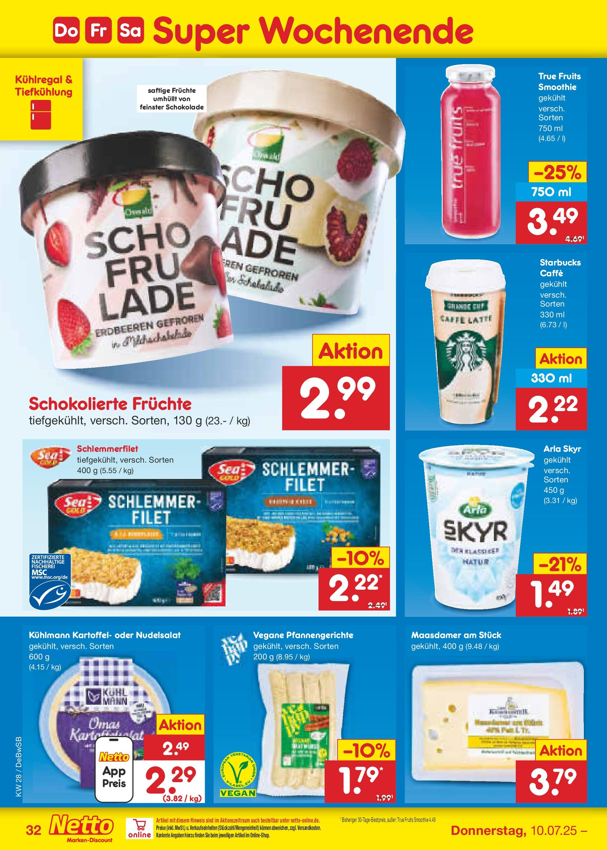 Netto Marken-Discount prospekt Waiblingen-Bittenfeld (ab 07.07.2025) » Angebote | Seite: 48 | Produkte: Starbucks, Skyr, Pasta, Erdbeeren Netto Marken-Discount prospekt Waiblingen-Bittenfeld (ab 07.07.2025) » Angebote | Seite: 48 | Produkte: Starbucks, Skyr, Pasta, Erdbeeren