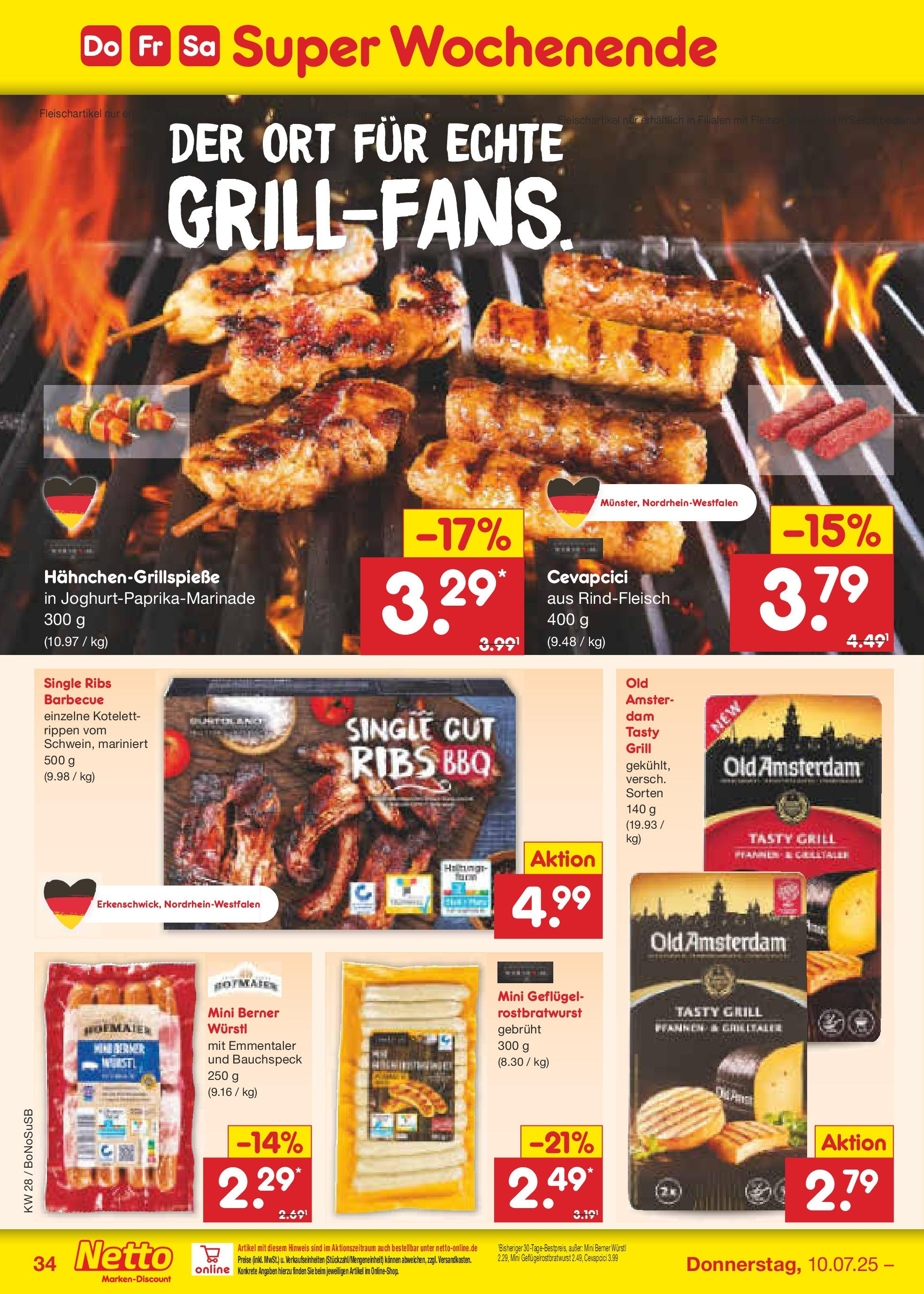 Netto Marken-Discount prospekt Stadtlohn (ab 07.07.2025) » Angebote | Seite: 50 | Produkte: Grill, Cevapcici, Wurst, Rindfleisch Netto Marken-Discount prospekt Stadtlohn (ab 07.07.2025) » Angebote | Seite: 50 | Produkte: Grill, Cevapcici, Wurst, Rindfleisch
