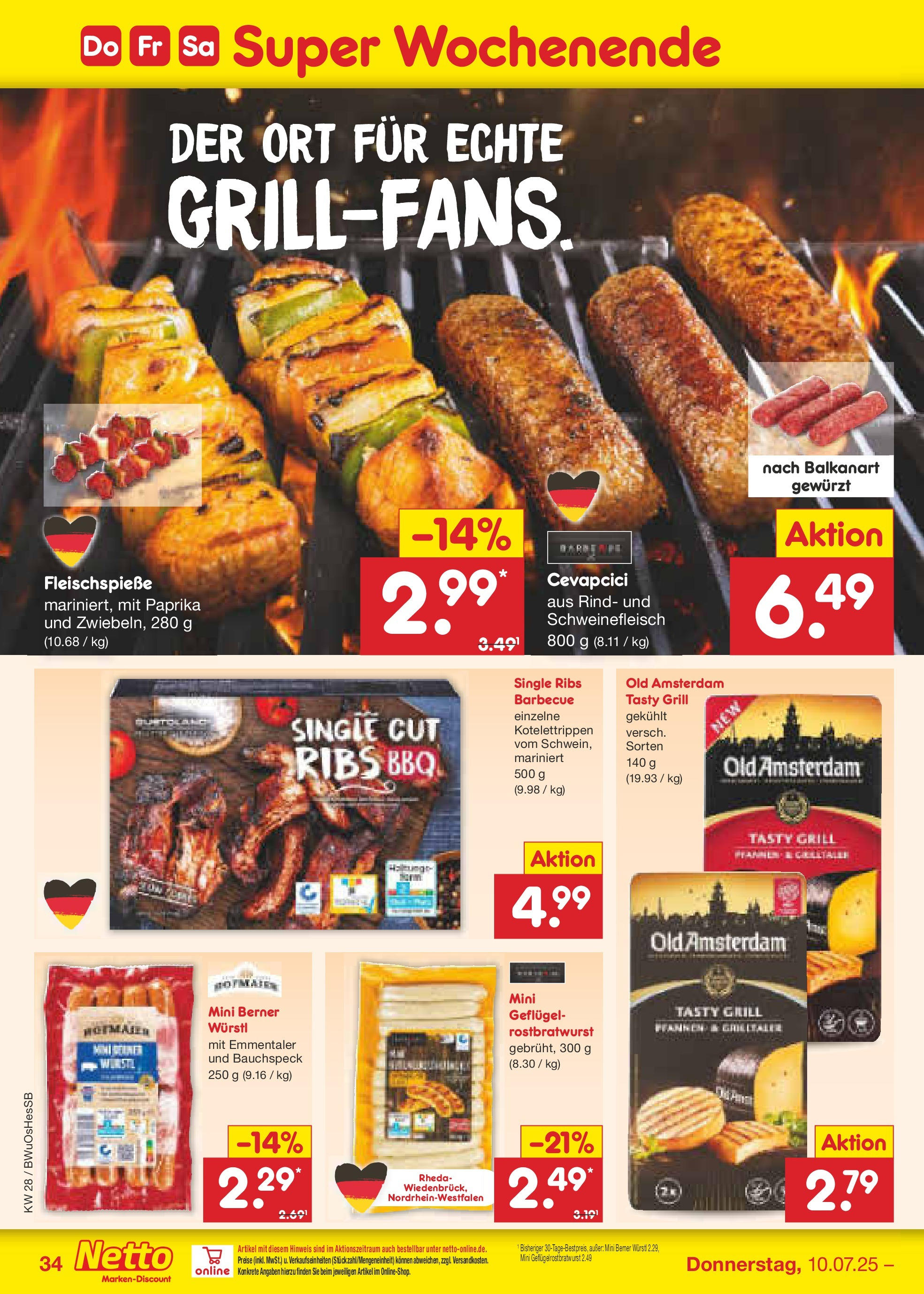 Netto Marken-Discount prospekt Osterode (ab 07.07.2025) » Angebote | Seite: 50 | Produkte: Würstl, Cevapcici, Paprika, Schweinefleisch Netto Marken-Discount prospekt Osterode (ab 07.07.2025) » Angebote | Seite: 50 | Produkte: Würstl, Cevapcici, Paprika, Schweinefleisch