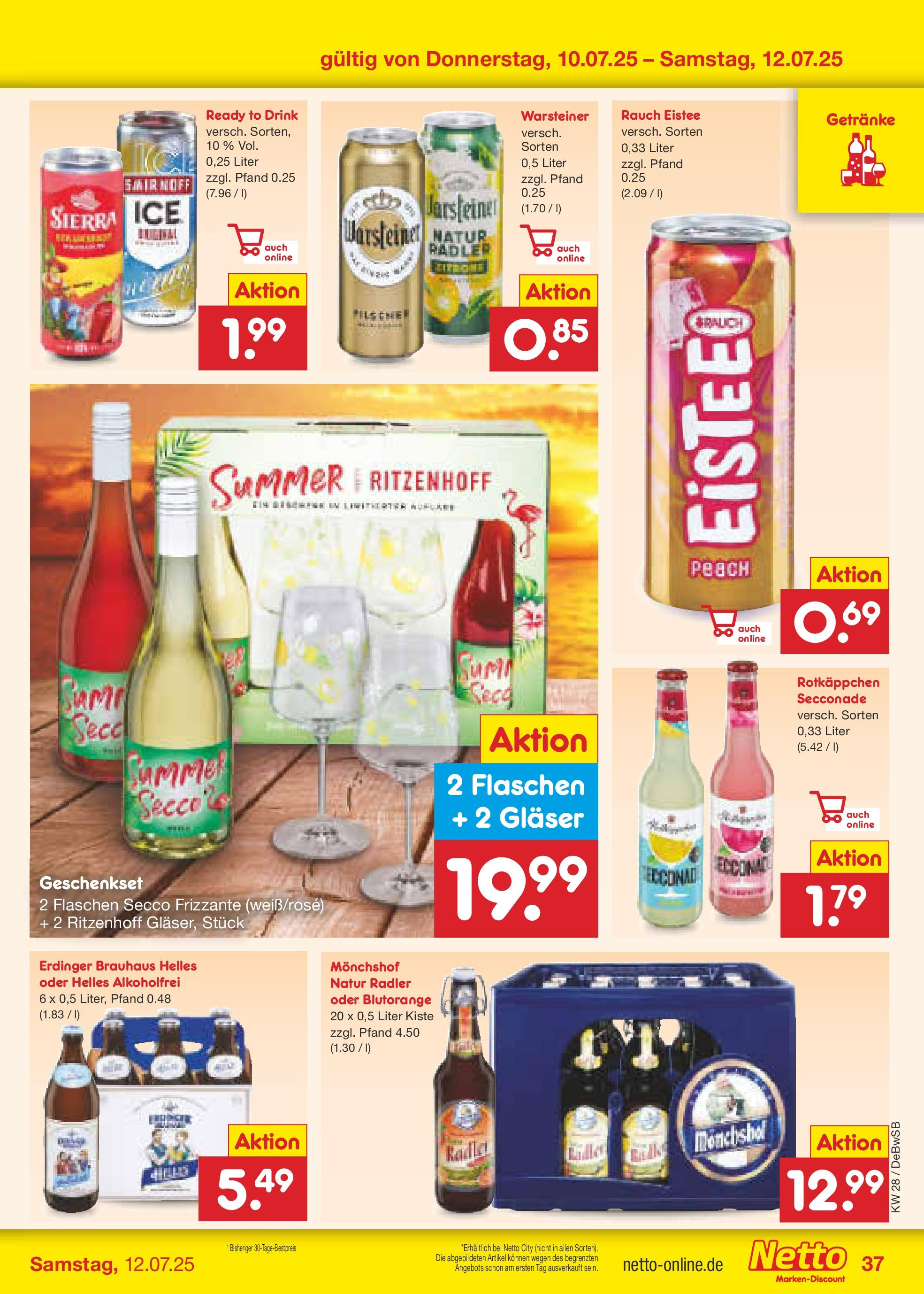 Netto Marken-Discount prospekt Waiblingen-Bittenfeld (ab 07.07.2025) » Angebote | Seite: 53 | Produkte: Monchshof, Erdinger, Radler, Smirnoff Netto Marken-Discount prospekt Waiblingen-Bittenfeld (ab 07.07.2025) » Angebote | Seite: 53 | Produkte: Monchshof, Erdinger, Radler, Smirnoff