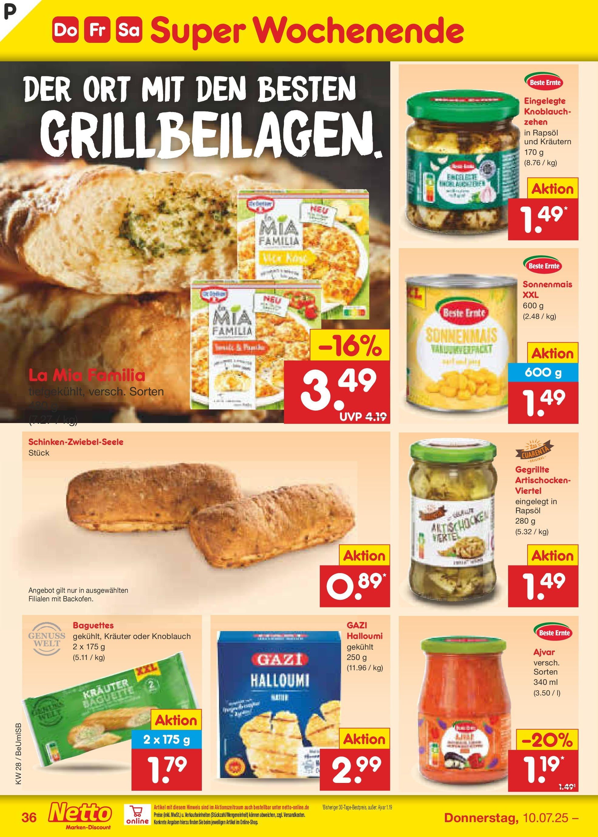 Netto Marken-Discount prospekt Kremmen (ab 07.07.2025) » Angebote | Seite: 52 | Produkte: Rapsöl, Baguette, Knoblauch Netto Marken-Discount prospekt Kremmen (ab 07.07.2025) » Angebote | Seite: 52 | Produkte: Rapsöl, Baguette, Knoblauch