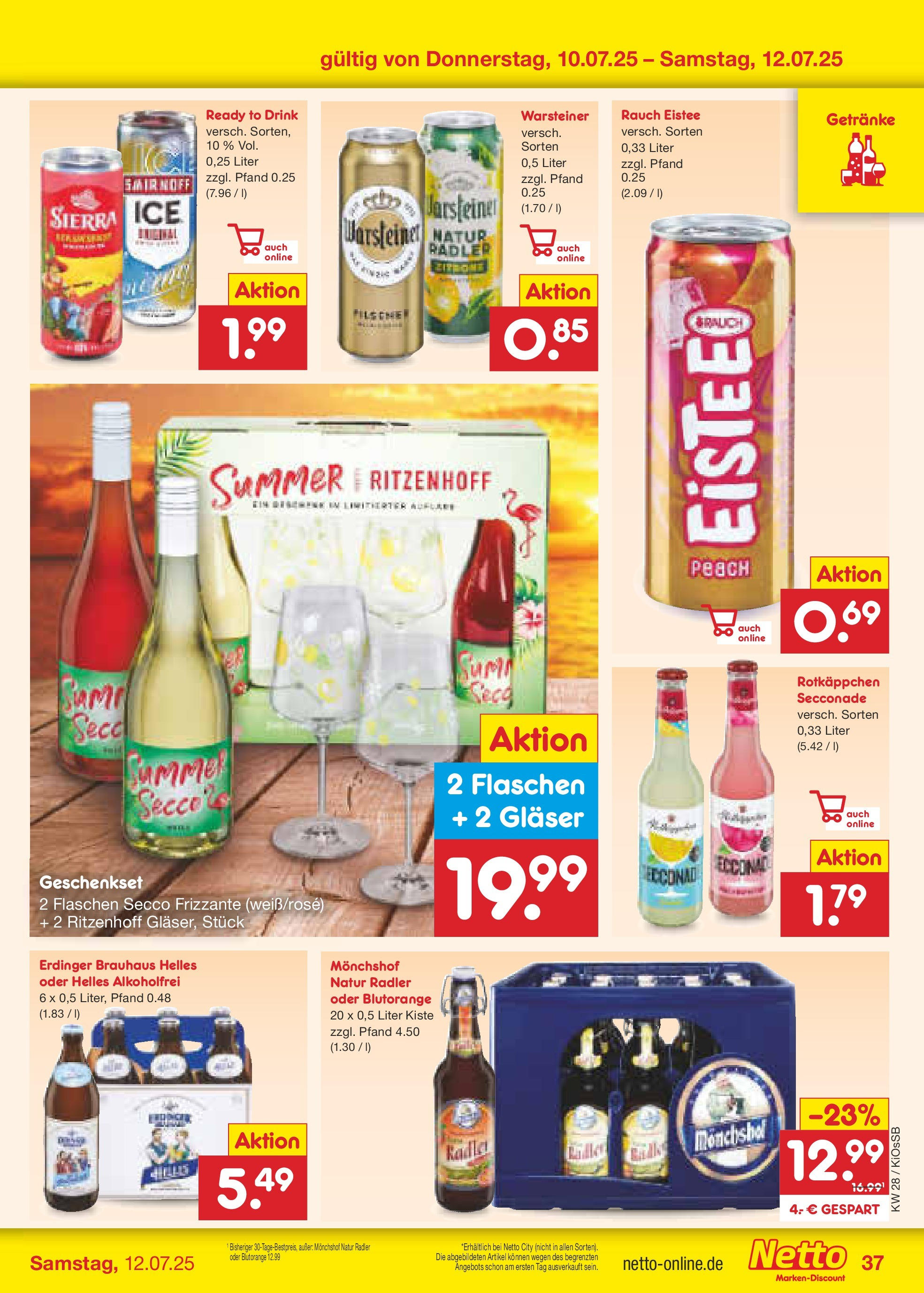 Netto Marken-Discount prospekt Oberhaid (ab 07.07.2025) » Angebote | Seite: 53 | Produkte: Monchshof, Warsteiner, Smirnoff, Rotkäppchen Netto Marken-Discount prospekt Oberhaid (ab 07.07.2025) » Angebote | Seite: 53 | Produkte: Monchshof, Warsteiner, Smirnoff, Rotkäppchen