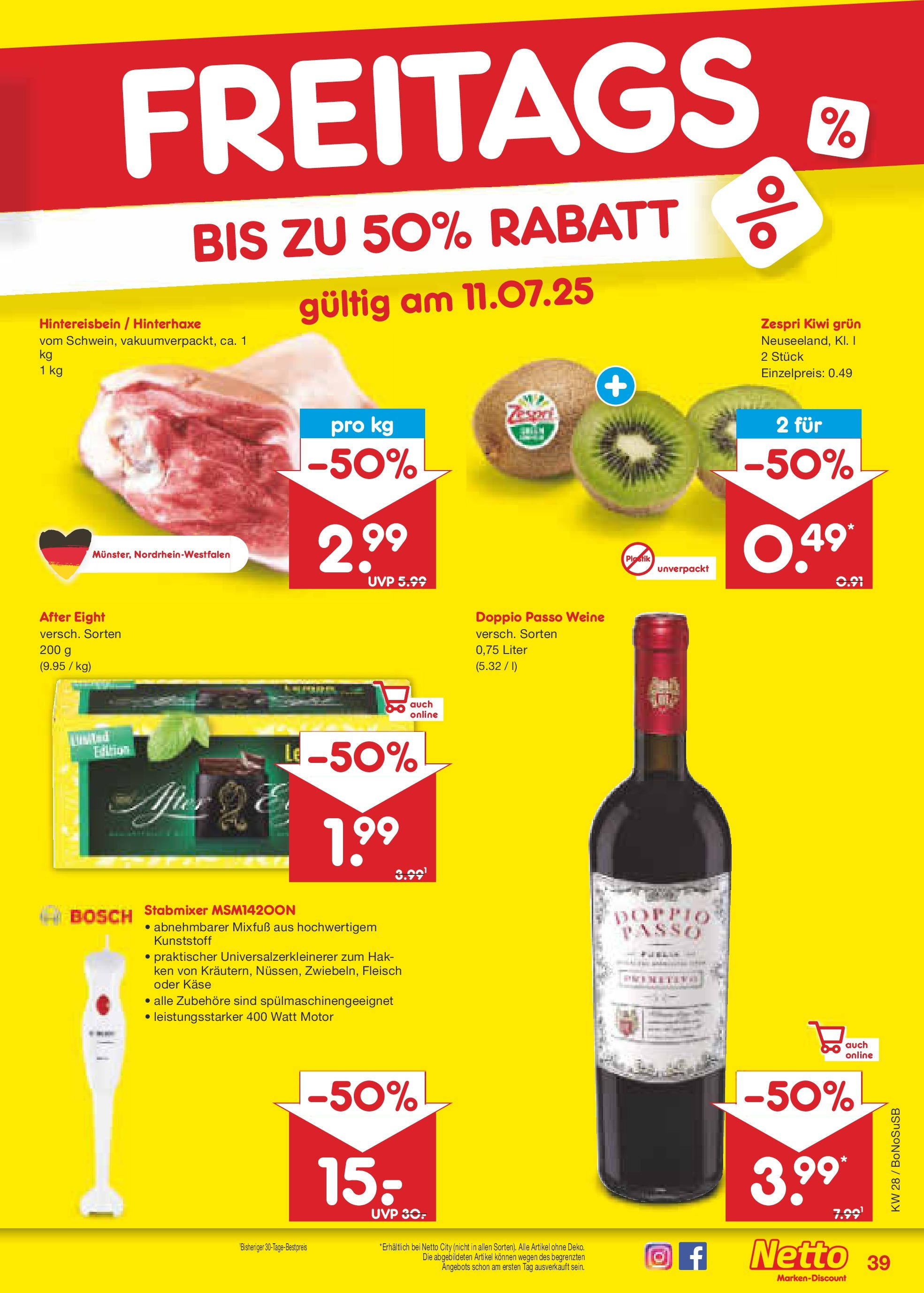 Netto Marken-Discount prospekt Stadtlohn (ab 07.07.2025) » Angebote | Seite: 57 | Produkte: Bosch, Käse, Kiwi, Fleisch Netto Marken-Discount prospekt Stadtlohn (ab 07.07.2025) » Angebote | Seite: 57 | Produkte: Bosch, Käse, Kiwi, Fleisch