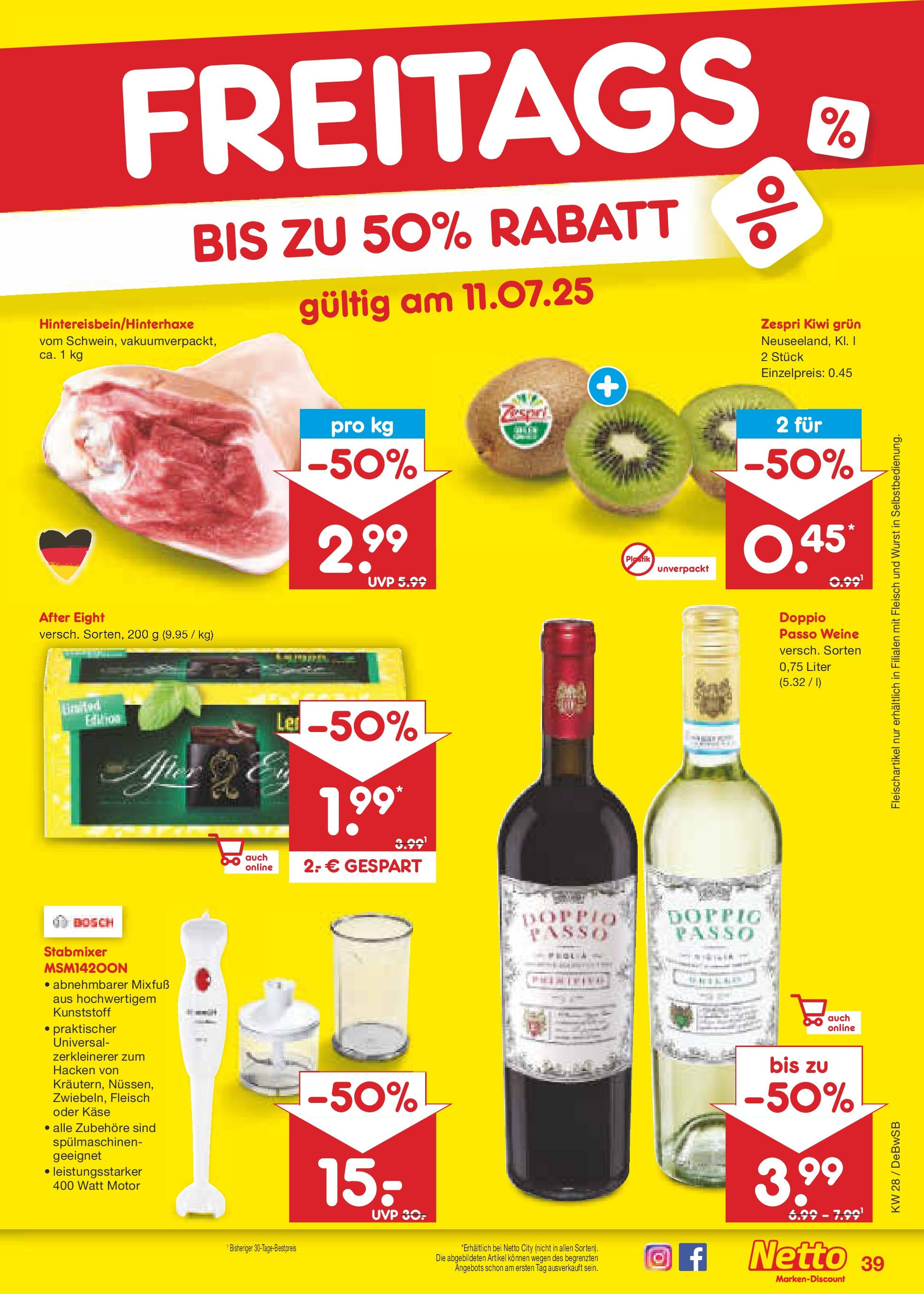 Netto Marken-Discount prospekt Waiblingen-Bittenfeld (ab 07.07.2025) » Angebote | Seite: 57 | Produkte: Wurst, Doppio Passo, Kiwi, Stabmixer Netto Marken-Discount prospekt Waiblingen-Bittenfeld (ab 07.07.2025) » Angebote | Seite: 57 | Produkte: Wurst, Doppio Passo, Kiwi, Stabmixer