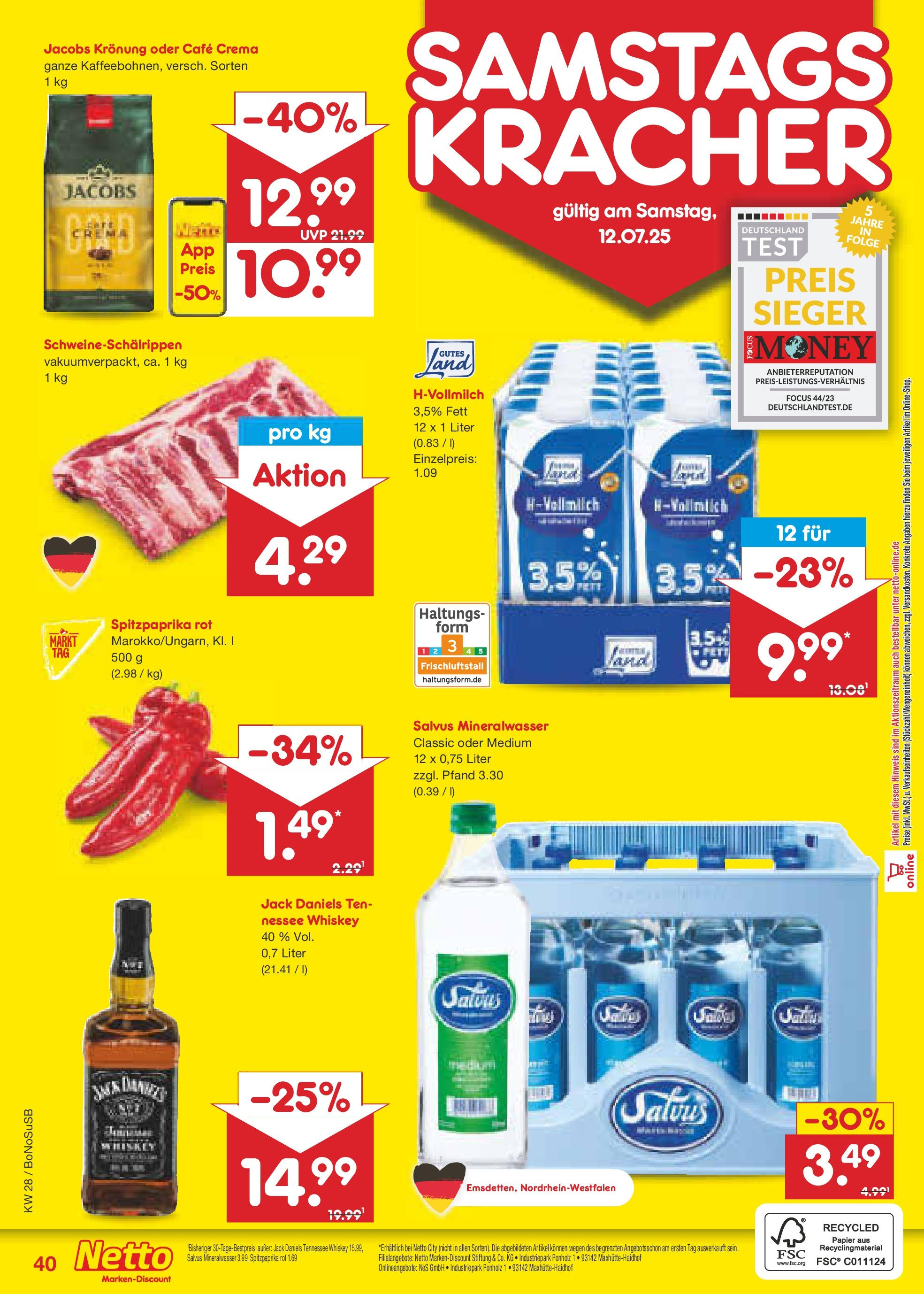 Netto Marken-Discount prospekt Stadtlohn (ab 07.07.2025) » Angebote | Seite: 58 | Produkte: Mineralwasser, Whiskey Netto Marken-Discount prospekt Stadtlohn (ab 07.07.2025) » Angebote | Seite: 58 | Produkte: Mineralwasser, Whiskey