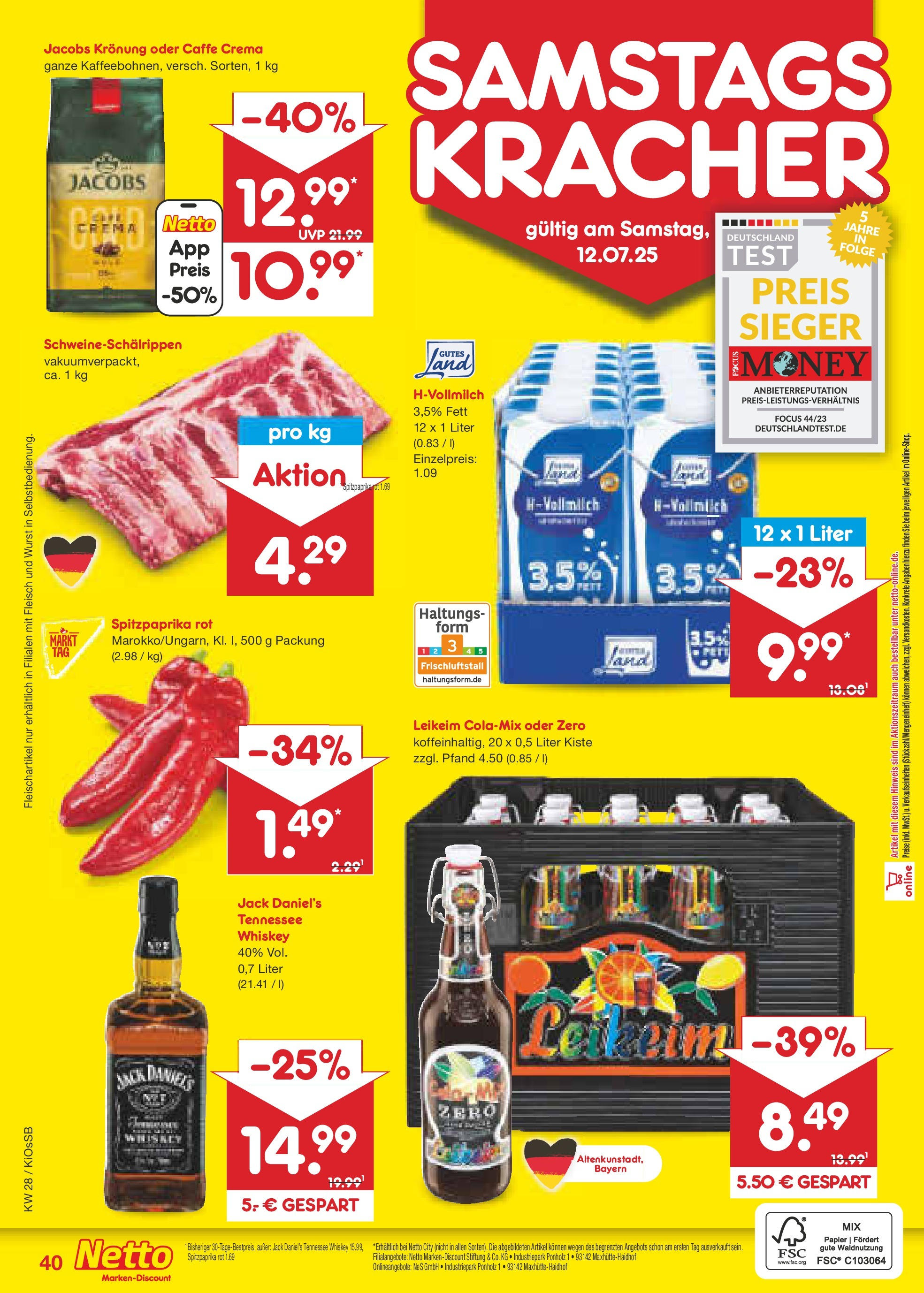 Netto Marken-Discount prospekt Oberhaid (ab 07.07.2025) » Angebote | Seite: 58 | Produkte: Cola, Jack Daniel's, Fleisch, Whiskey Netto Marken-Discount prospekt Oberhaid (ab 07.07.2025) » Angebote | Seite: 58 | Produkte: Cola, Jack Daniel's, Fleisch, Whiskey